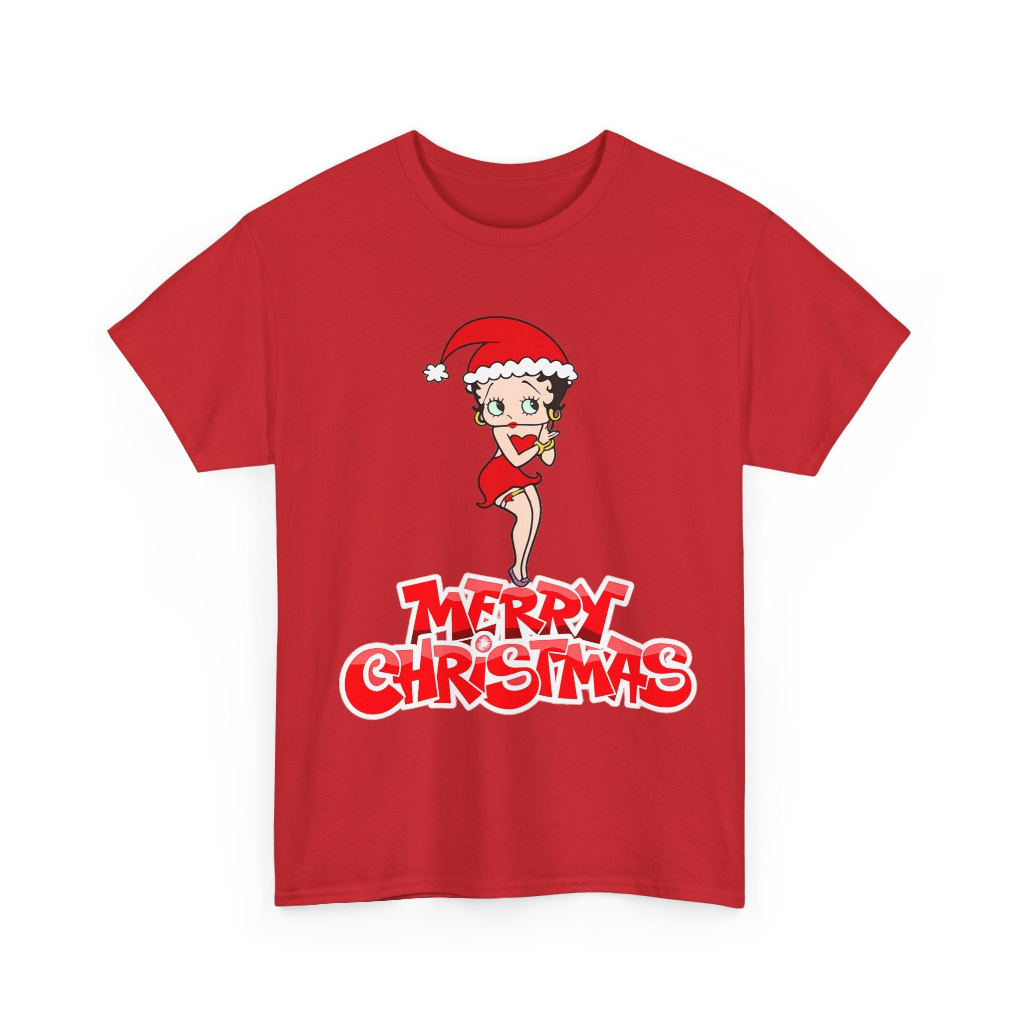 Christmas Betty Boop Tee - 'Merry Christmas' Holiday Graphic Shirt