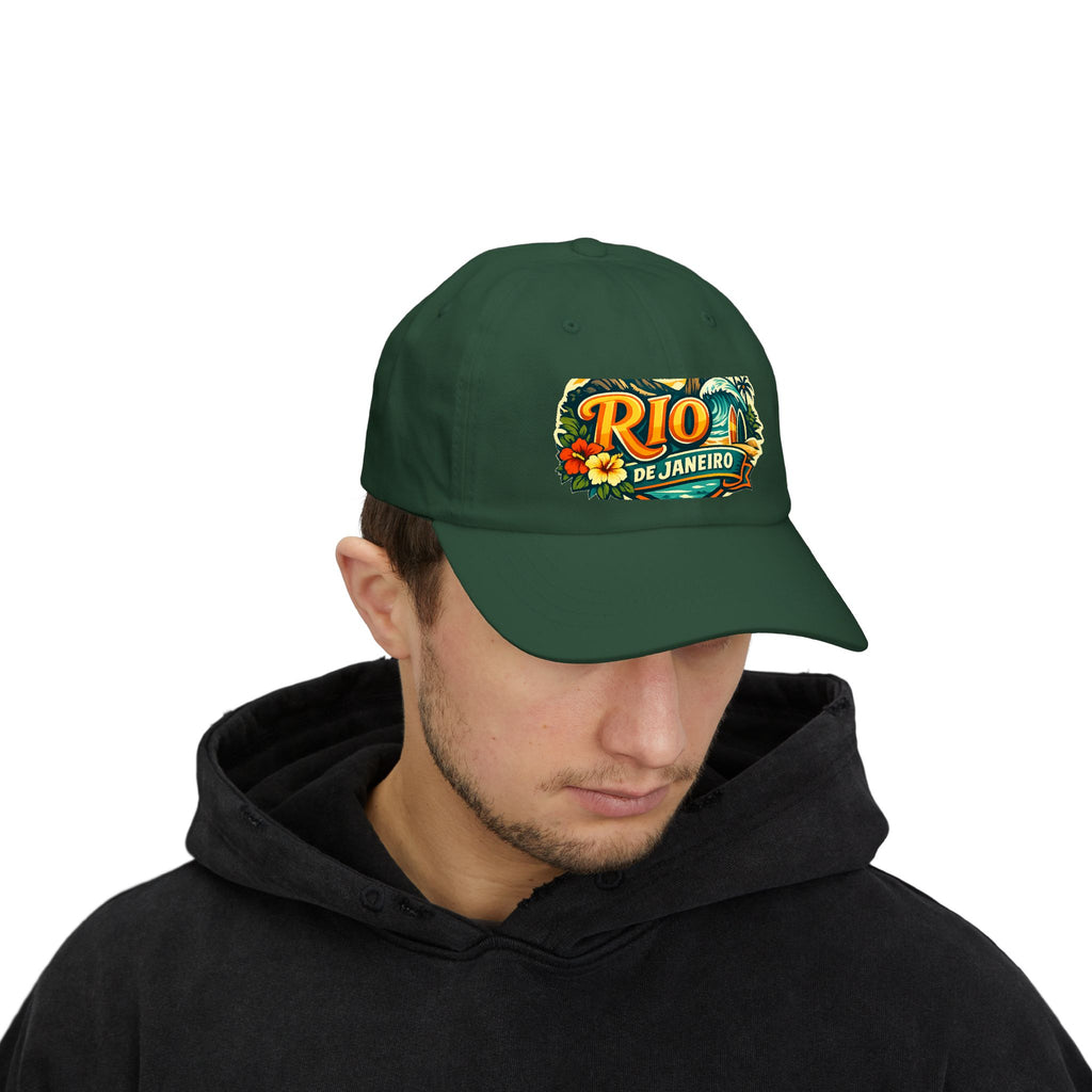 Rio de Janeiro Vintage Surf Dad Cap — Tropical Beach Hat