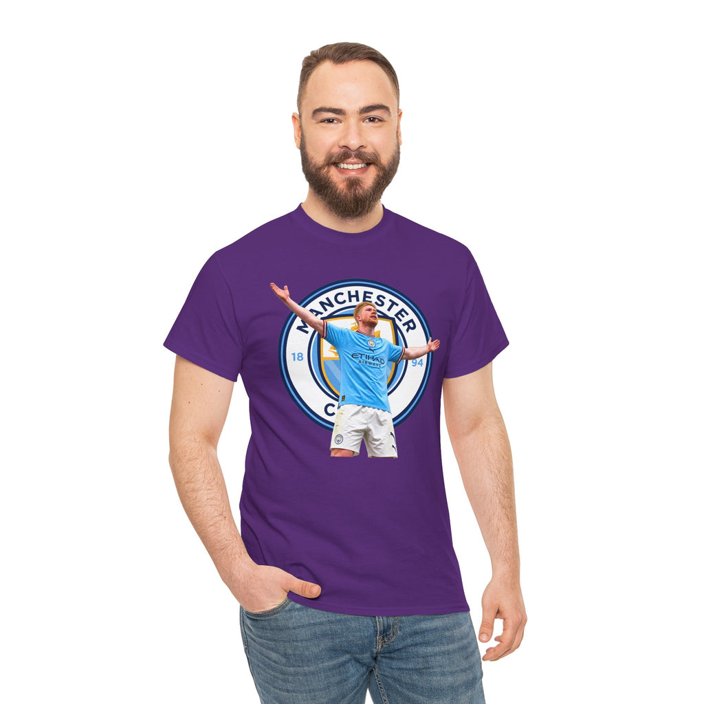 Kevin De Bruyne Manchester Football Club Legend Cotton T-Shirt — Player Celebration Graphic T-Shirt