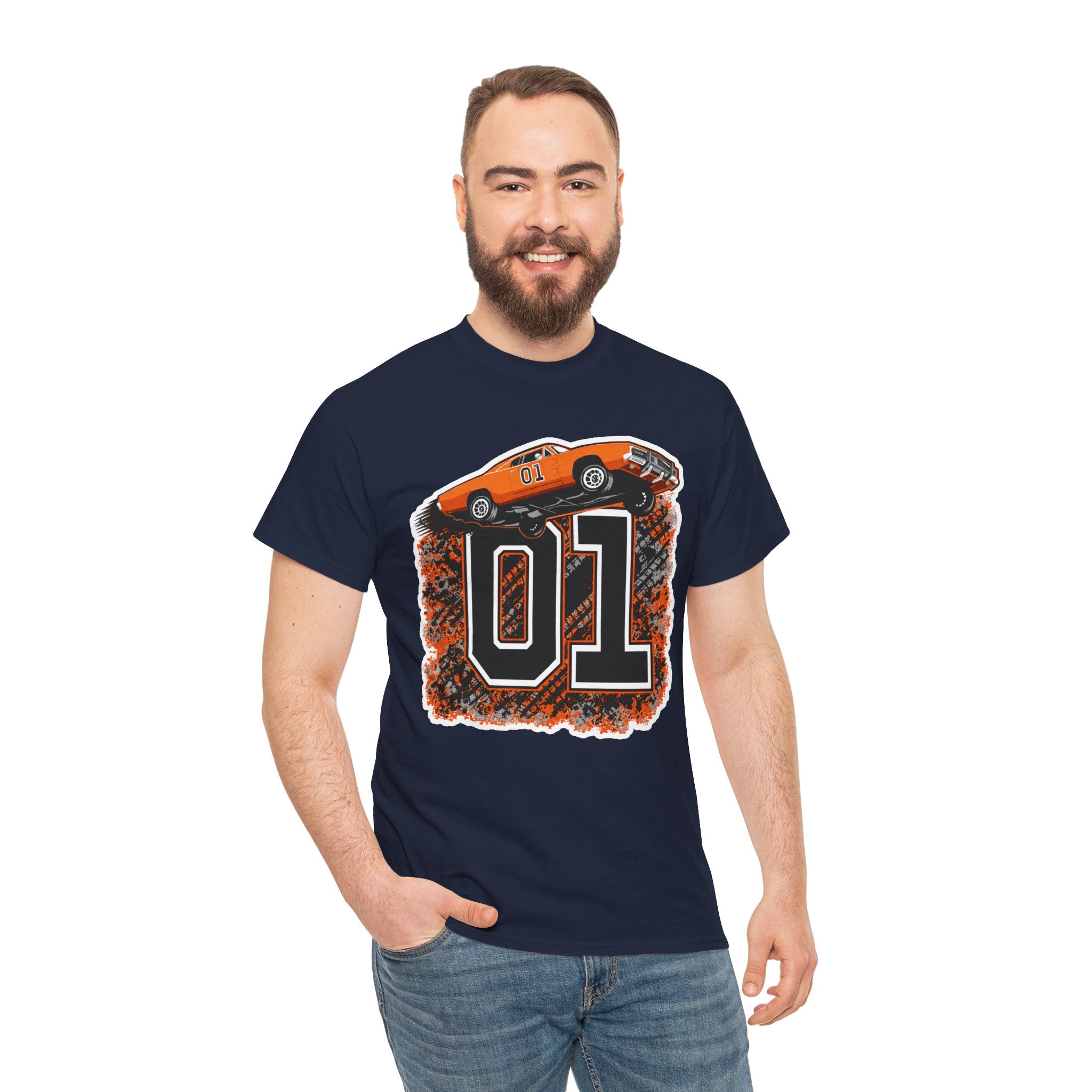 Dukes of Hazzard Inspired Race Car '01' Graphic Tee