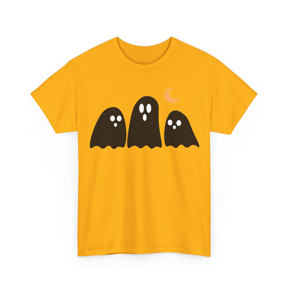 Ghost Trio Moon T-Shirt — Cute Halloween Graphic Tee