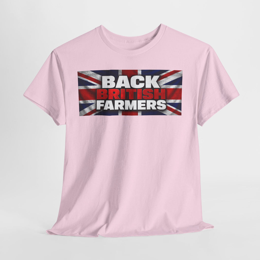 Back British Farmers T-Shirt — Union Jack Support Tee for UK Farmers