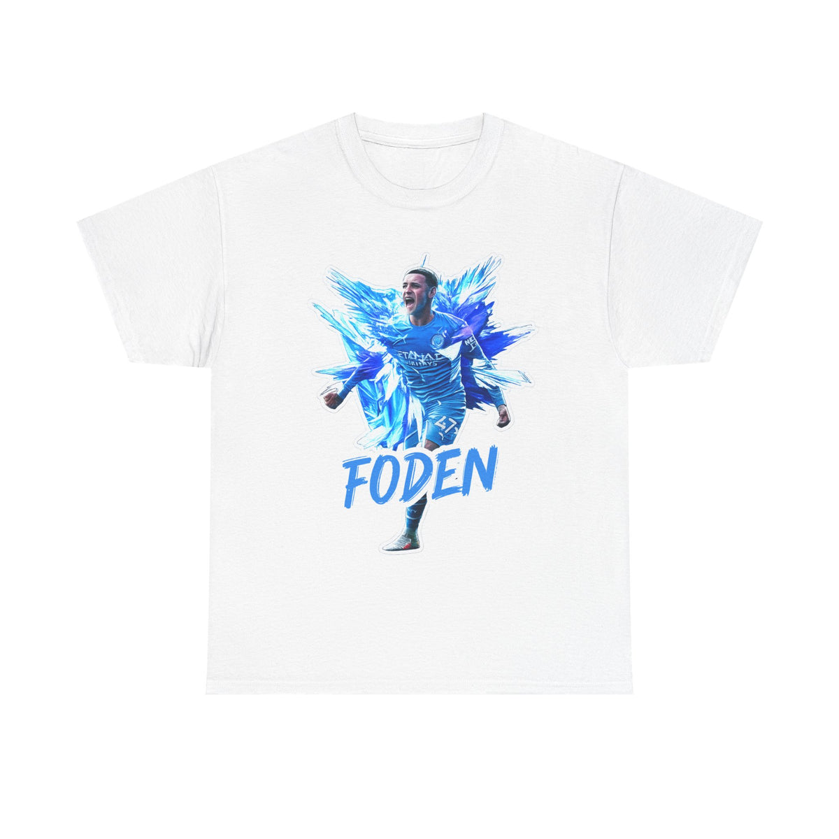 Phil Foden Manchester City Soccer T‑Shirt — Blue Graphic Football Fan Tee