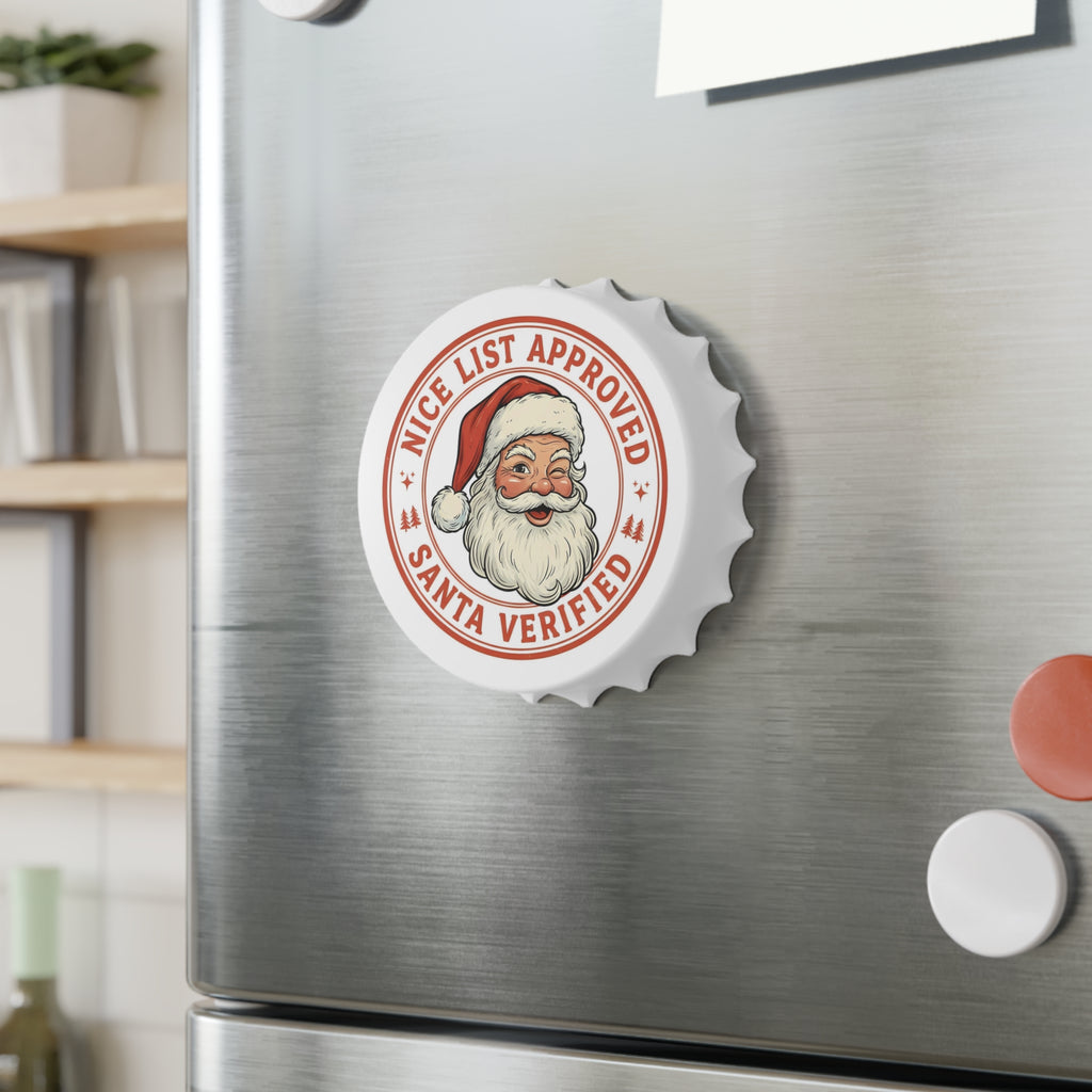 Santa Verified Bottle Opener — 'Nice List Approved' Holiday Beer Opener