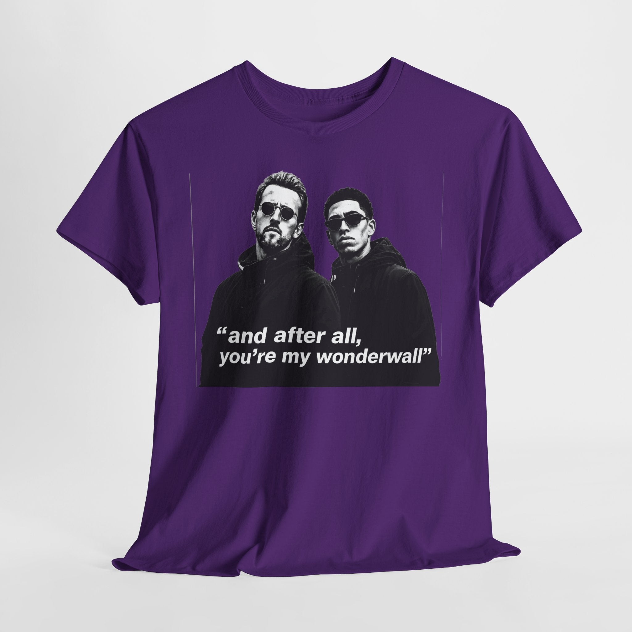 Kane and Bellingham Wonderwall Lyric T-Shirt — ‘and after all, you’re my wonderwall’ Retro Band Tee