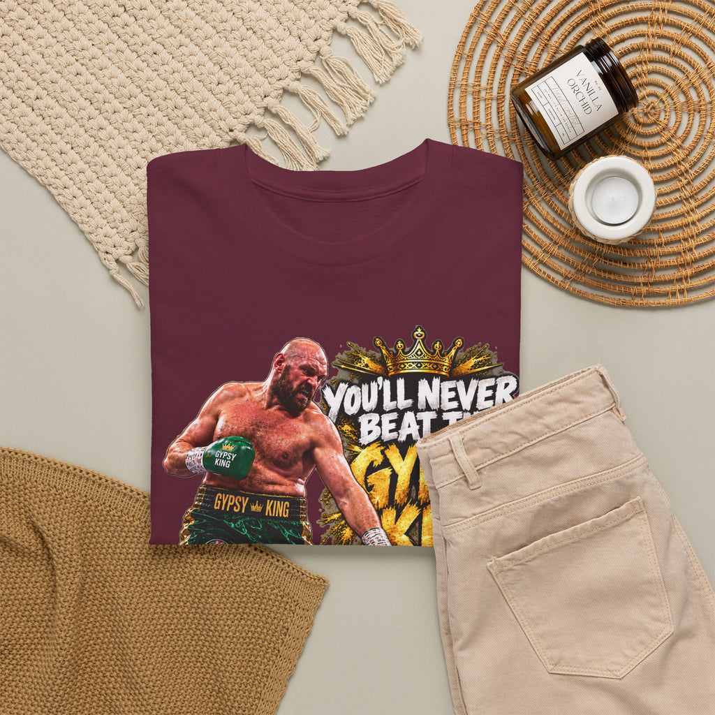 Boxing Graphic Tee – "You'll Never Beat the Gypsy King" Fight Shirt