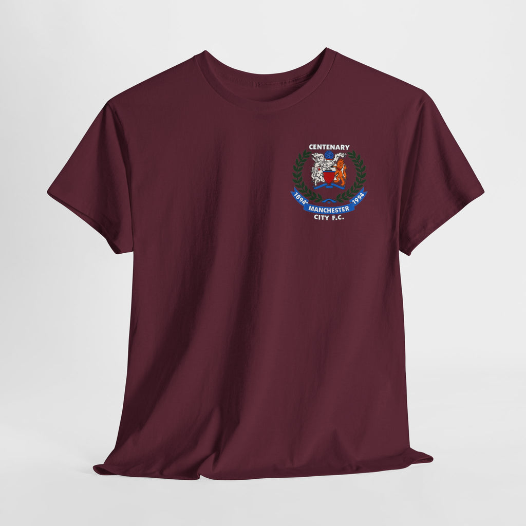 Manchester City F.C. Centenary Crest Tee — 1894–1994 Vintage Football T‑Shirt
