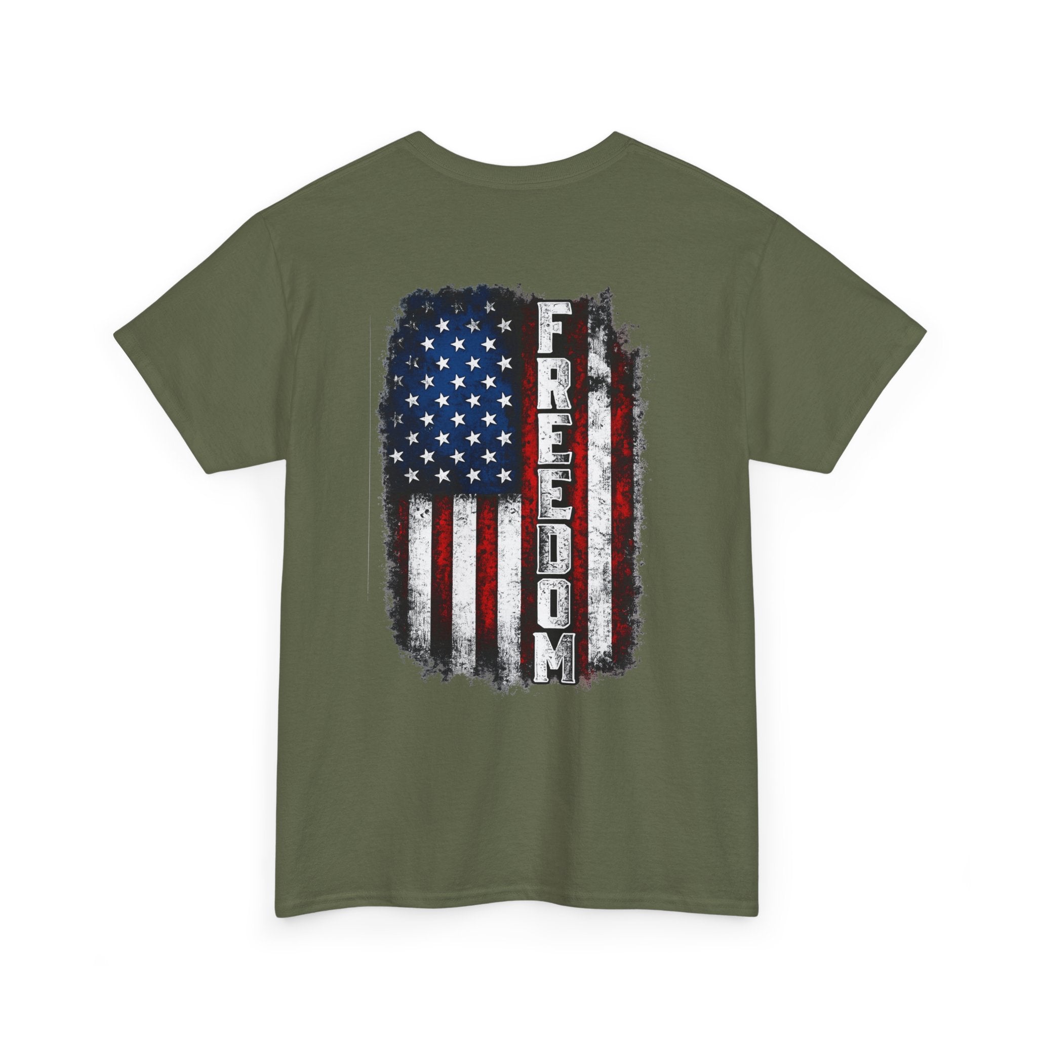 Freedom American Flag T-Shirt — Distressed USA Patriotic Tee
