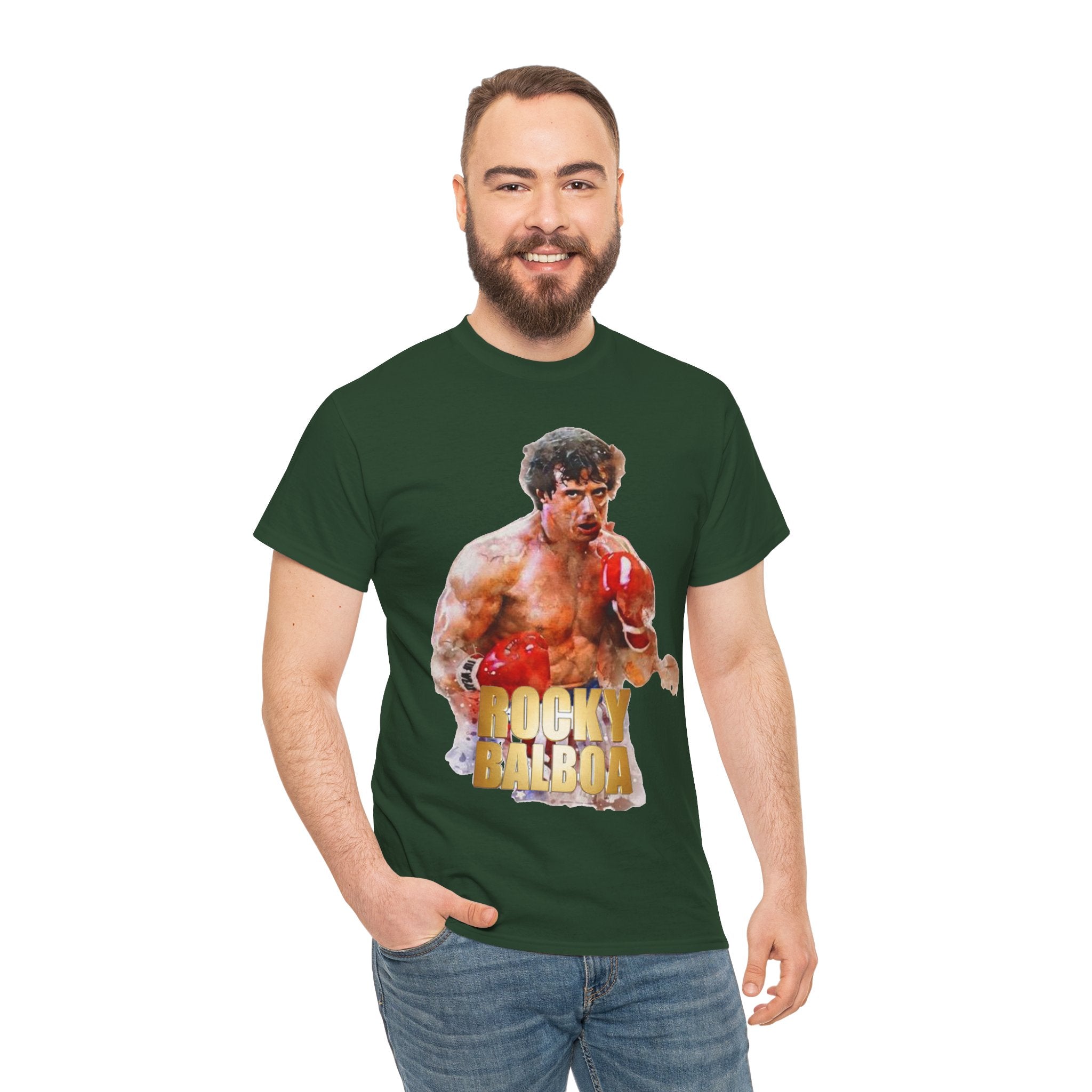 Boxing Rocky Balboa Graphic Tee – Retro Fighter Movie Shirt