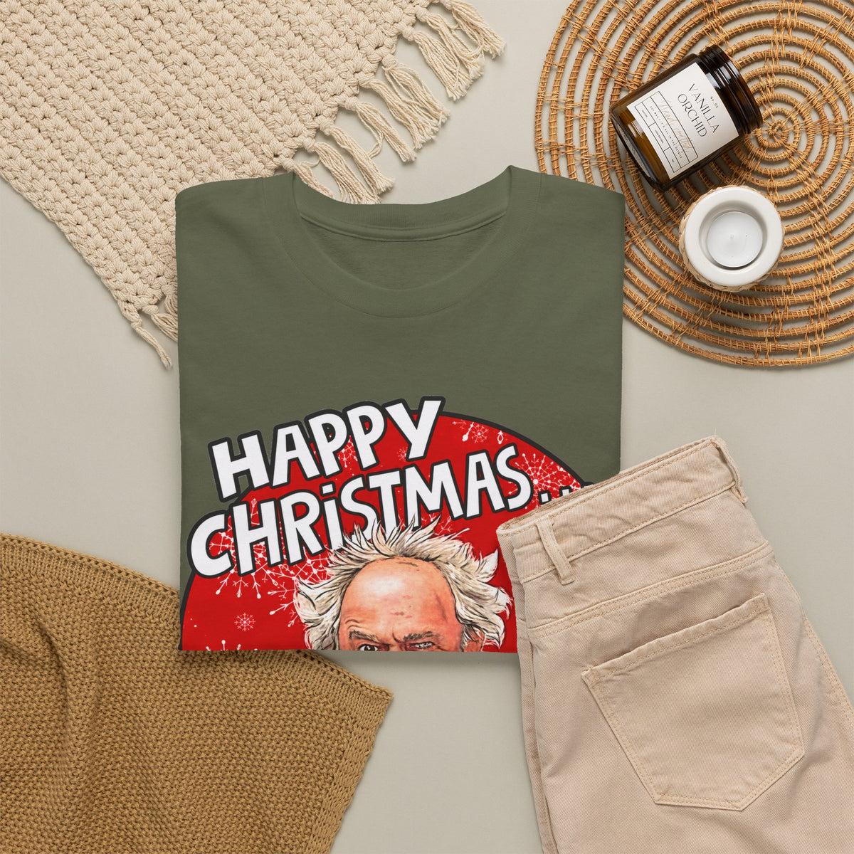 Funny Christmas Tee — “Happy Christmas… Now Feck Off!” Holiday Graphic T-Shirt