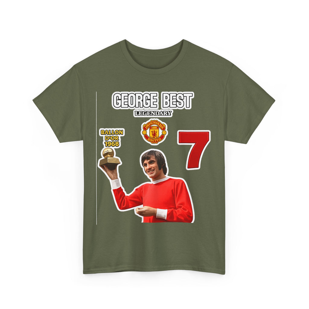 George Best Manchester United #7 Vintage Soccer T-Shirt – Ballon d'Or Tribute