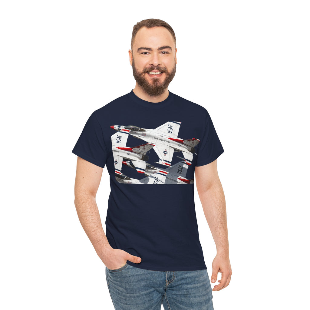 Thunderbirds Jet Formation T‑Shirt — Military Aviation Fighter Jets Tee