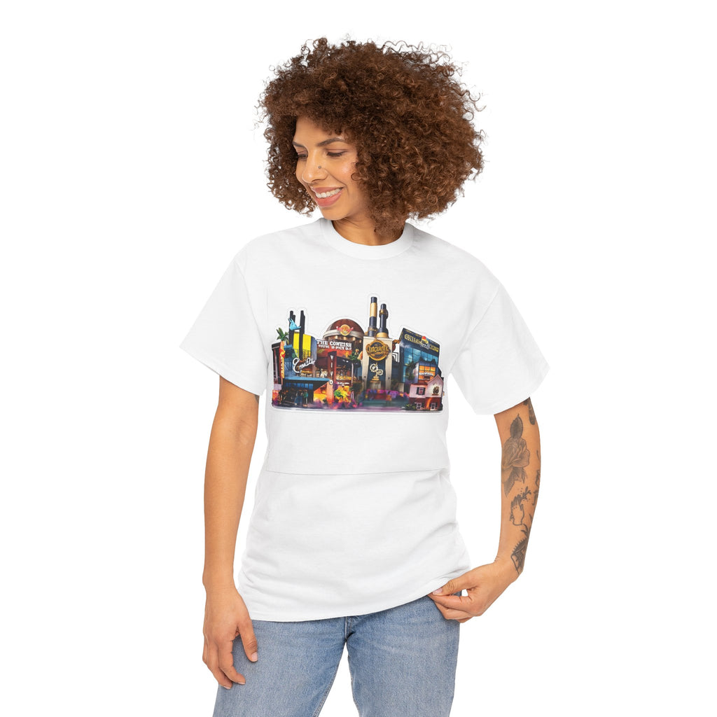 Universal Orlando Skyline T-Shirt — Neon Strip Casino Cityscape Tee