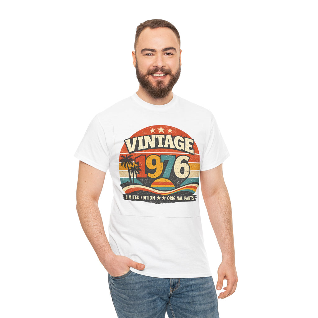 Vintage 1976 T-Shirt — Retro Beach Graphic "Vintage 1976" Birthday Tee