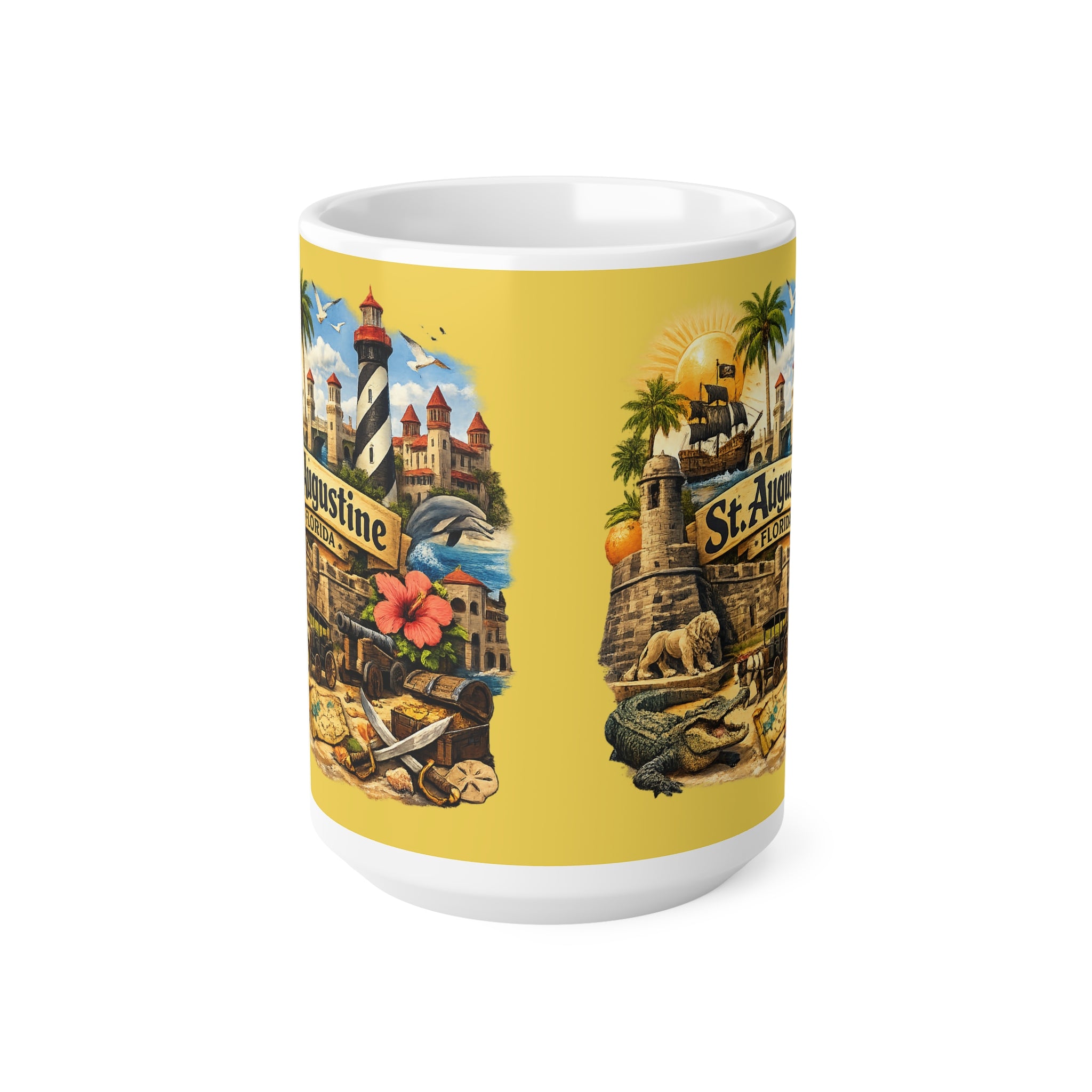 St. Augustine Florida Souvenir Mug — Vintage Coastal Travel Coffee Cup (11oz/15oz)