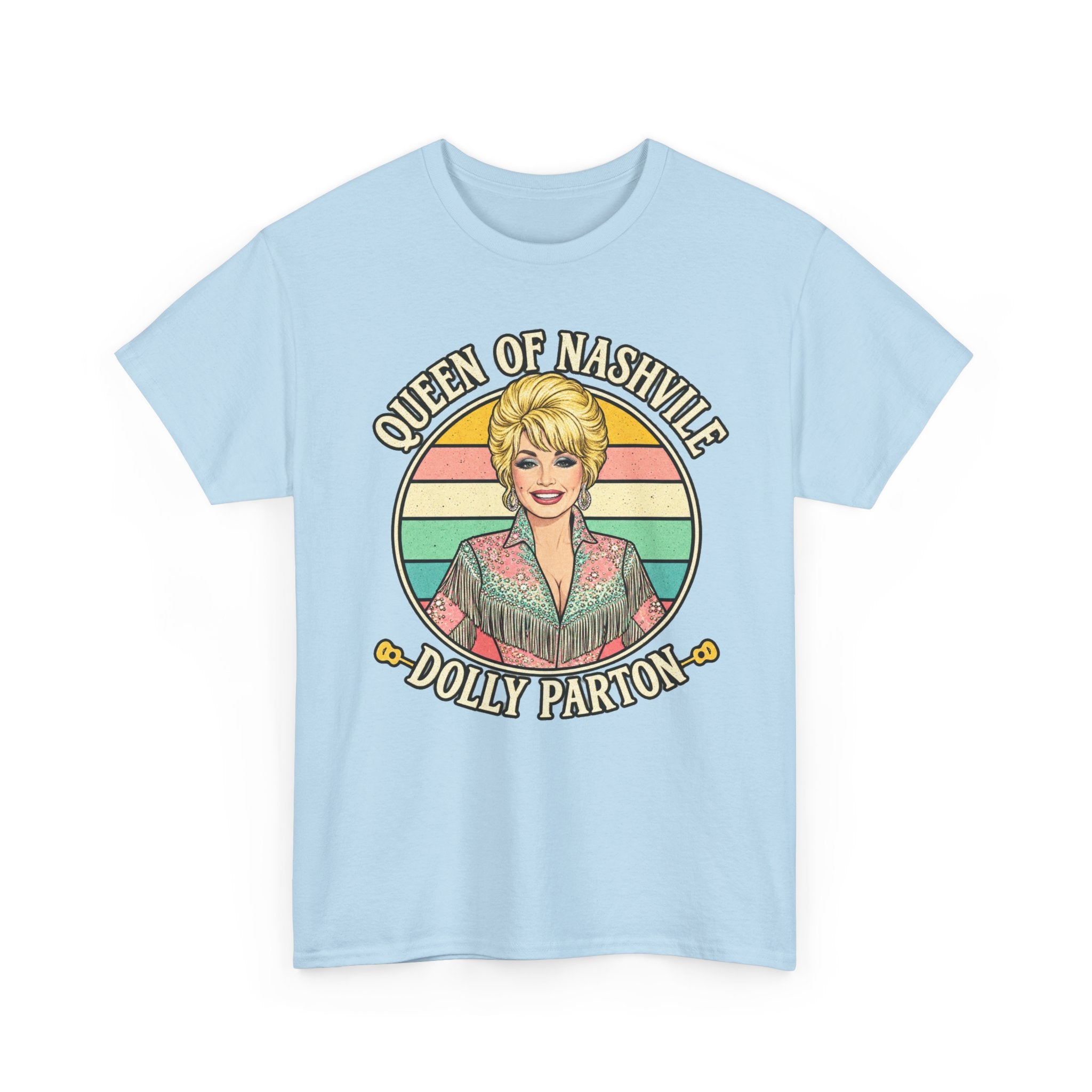 Queen of Nashville Graphic Tee — Dolly Parton Retro Portrait Shirt