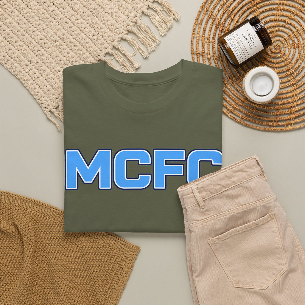 MCFC Logo Cotton T-Shirt — Light Blue Football Fan Tee