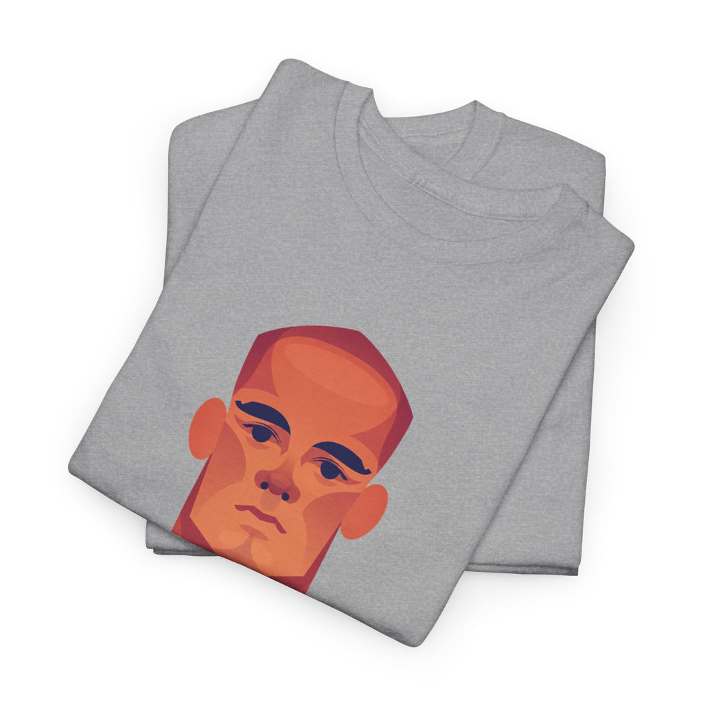 Vinny Kompany Manchester City Legend Minimalist Portrait Tee — Bold Stylized Face Graphic T-Shirt