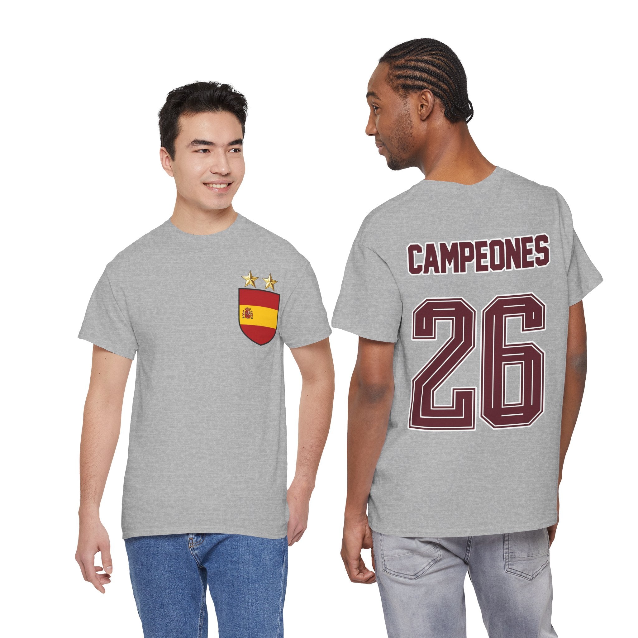 Spain World Champions 'Campeones 26' Cotton T‑Shirt