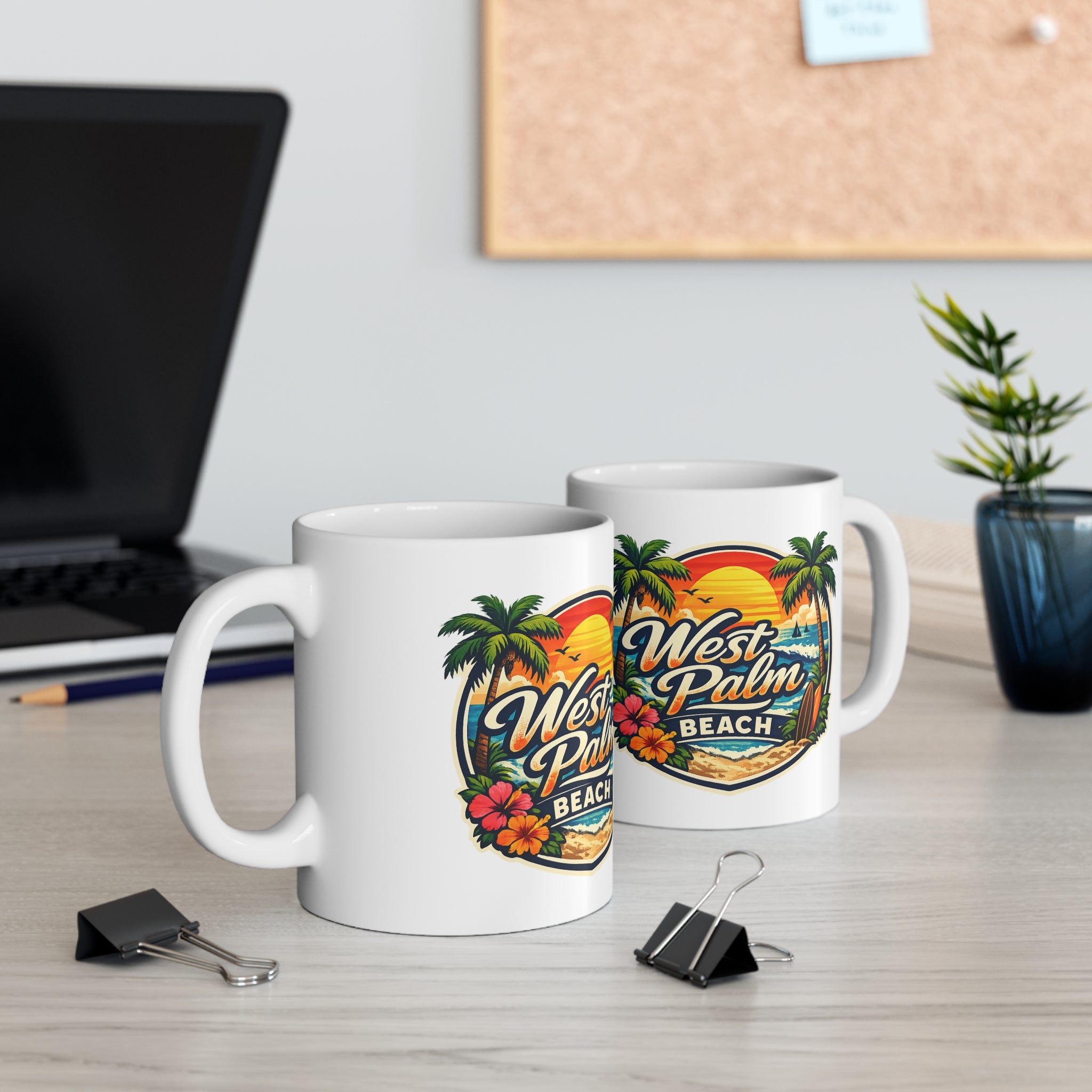 West Palm Beach Ceramic Coffee Cups, 11oz, 15oz