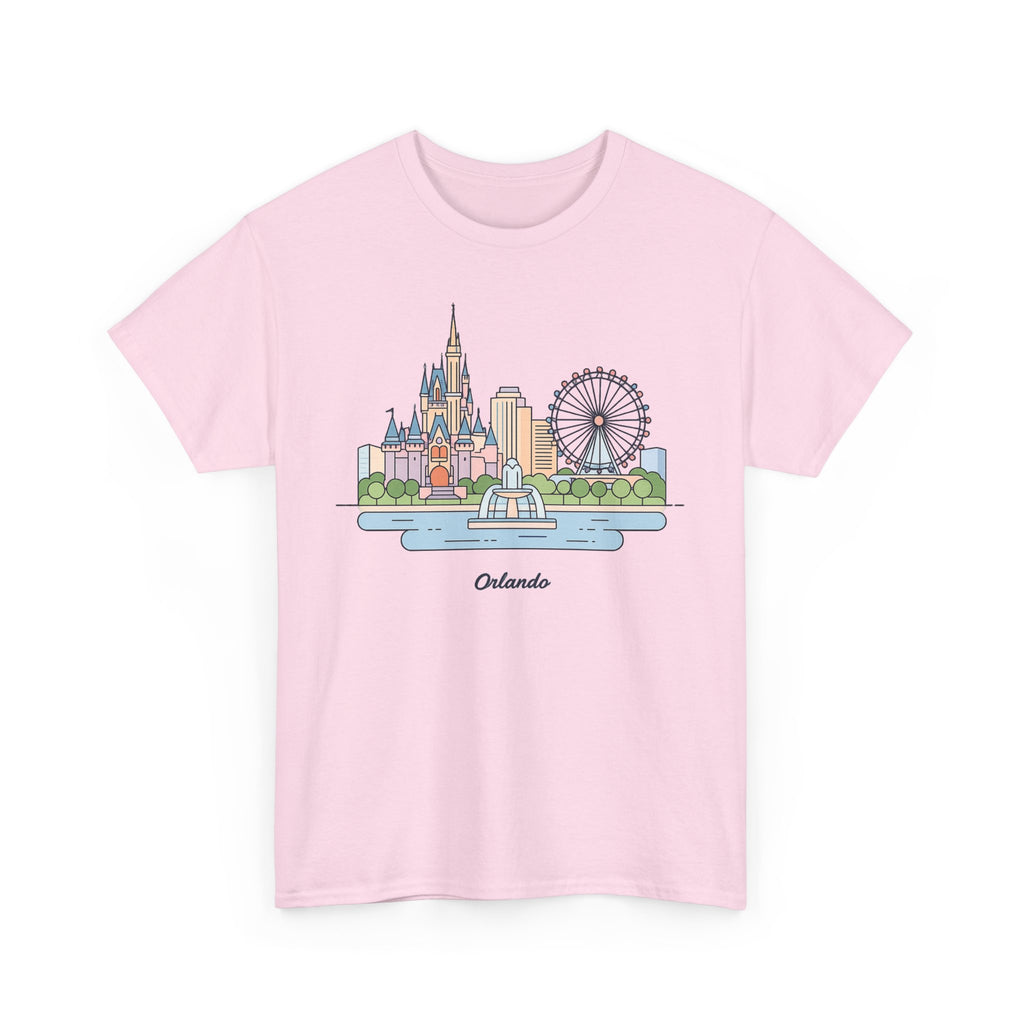 Orlando Skyline T-Shirt — Cute Cityscape Graphic Tee with 'Orlando' Text