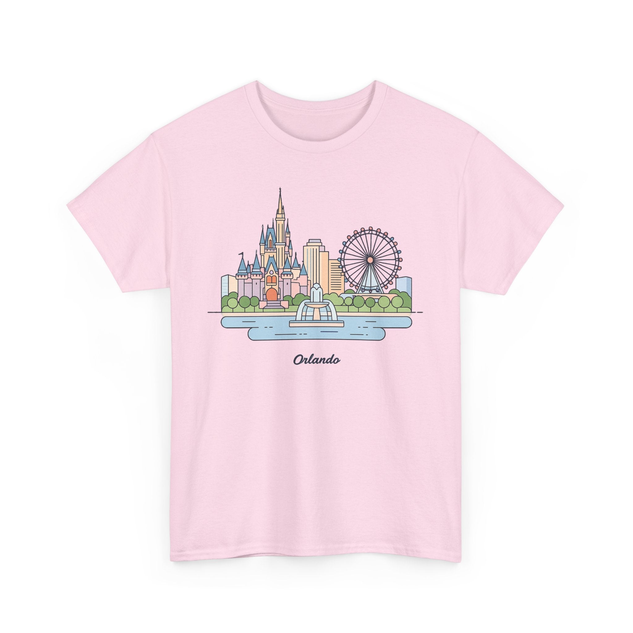 Orlando Skyline T-Shirt — Cute Cityscape Graphic Tee with 'Orlando' Text