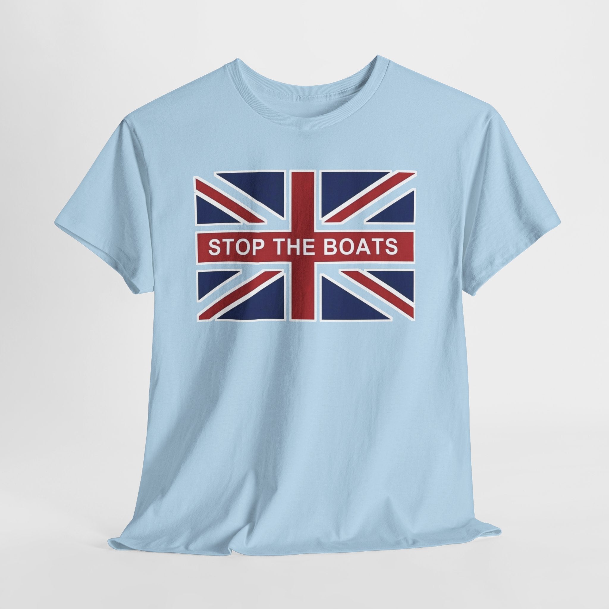 Union Jack "Stop The Boats" Political Statement Tee / T-Shirt