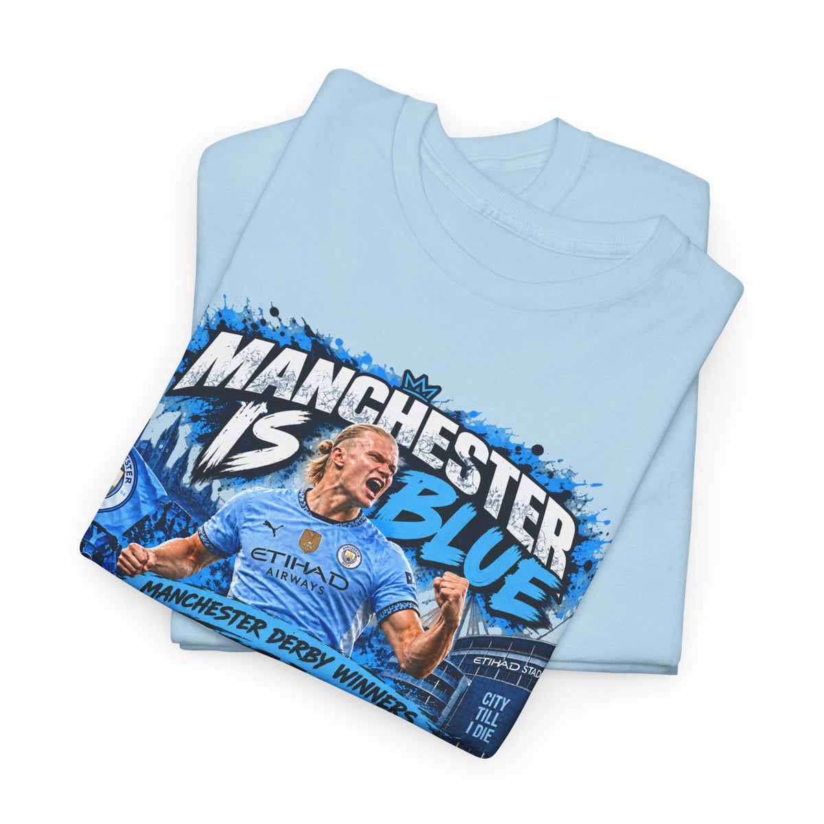 Manchester Is Blue Derby Winners 2026 Cotton T-Shirt