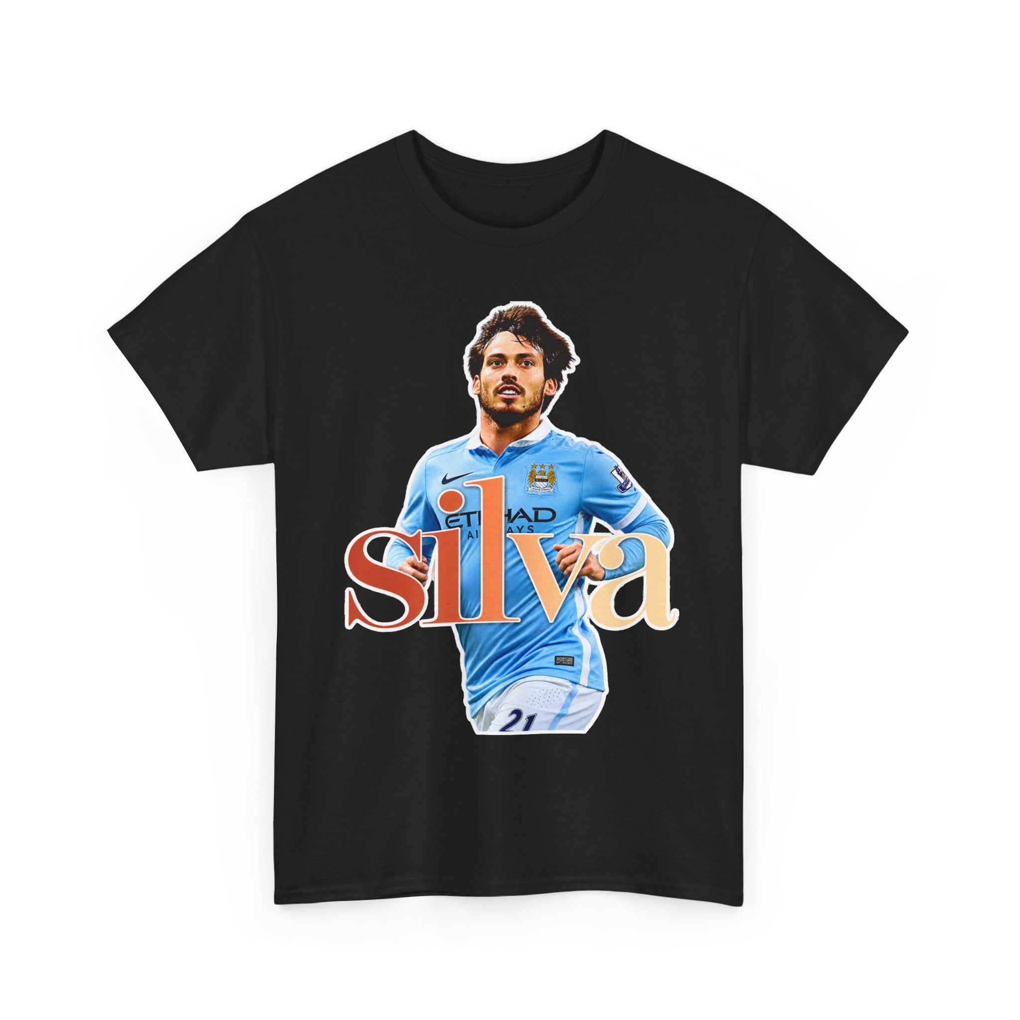David Silva Manchester City Soccer Player Graphic Tee — Retro Football Fan Shirt