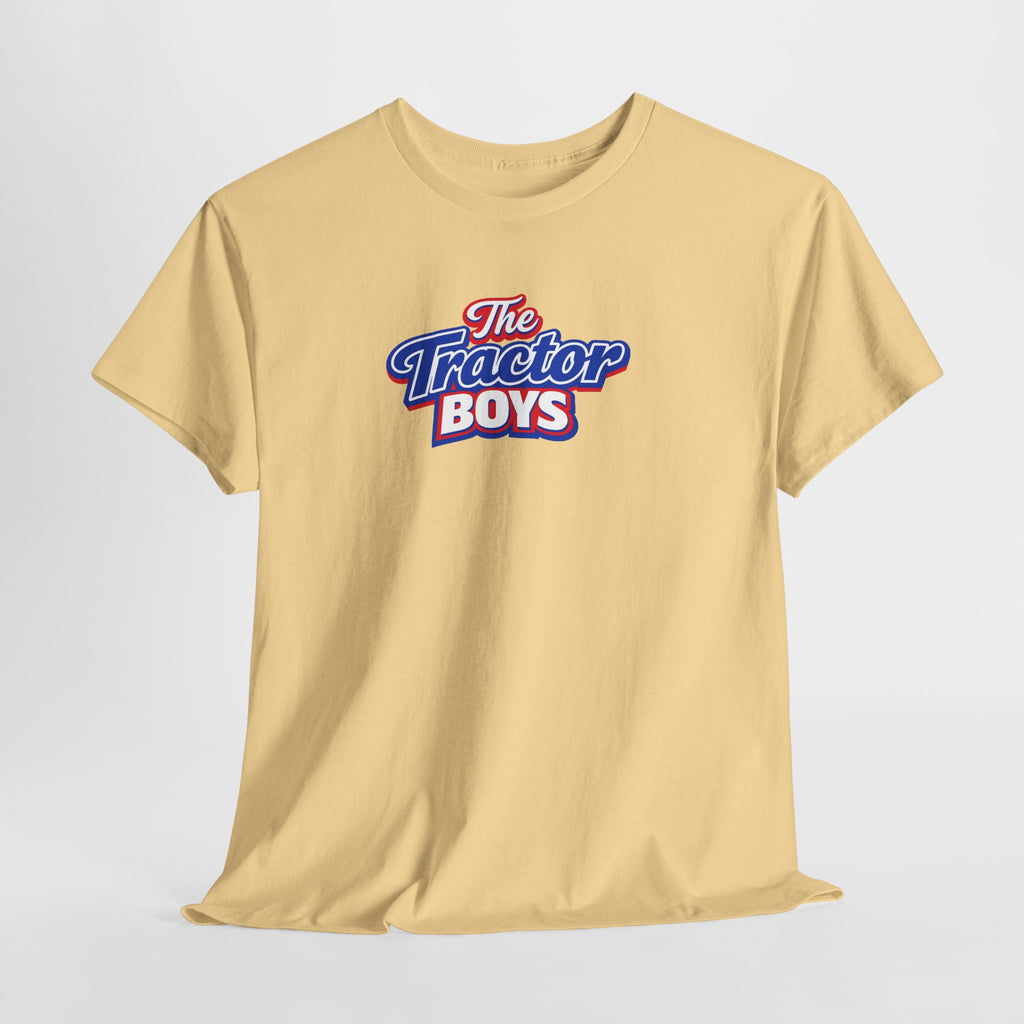 The Tractor Boys T-Shirt — Retro Blue & Red Logo Tee