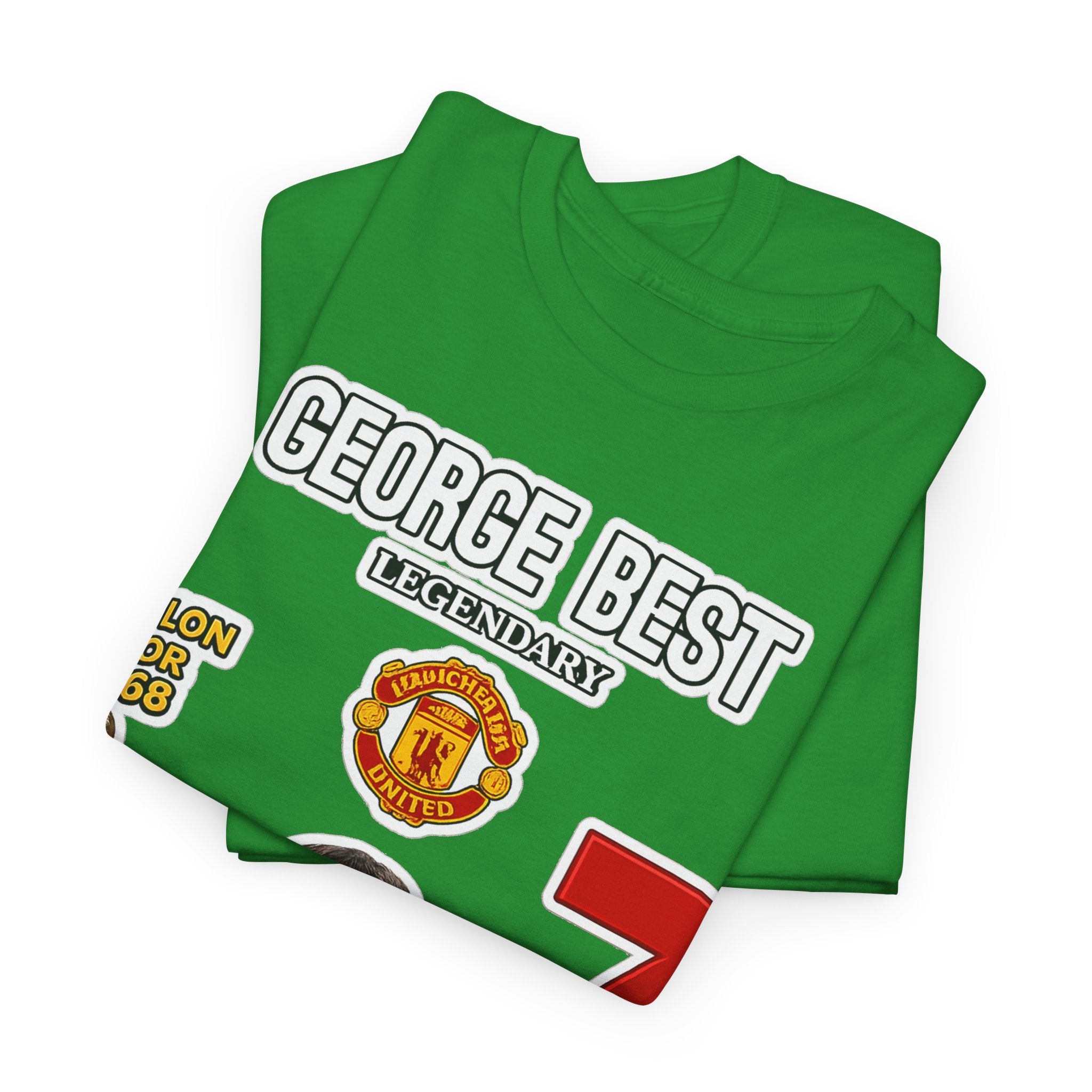 George Best Manchester United #7 Vintage Soccer T-Shirt – Ballon d'Or Tribute
