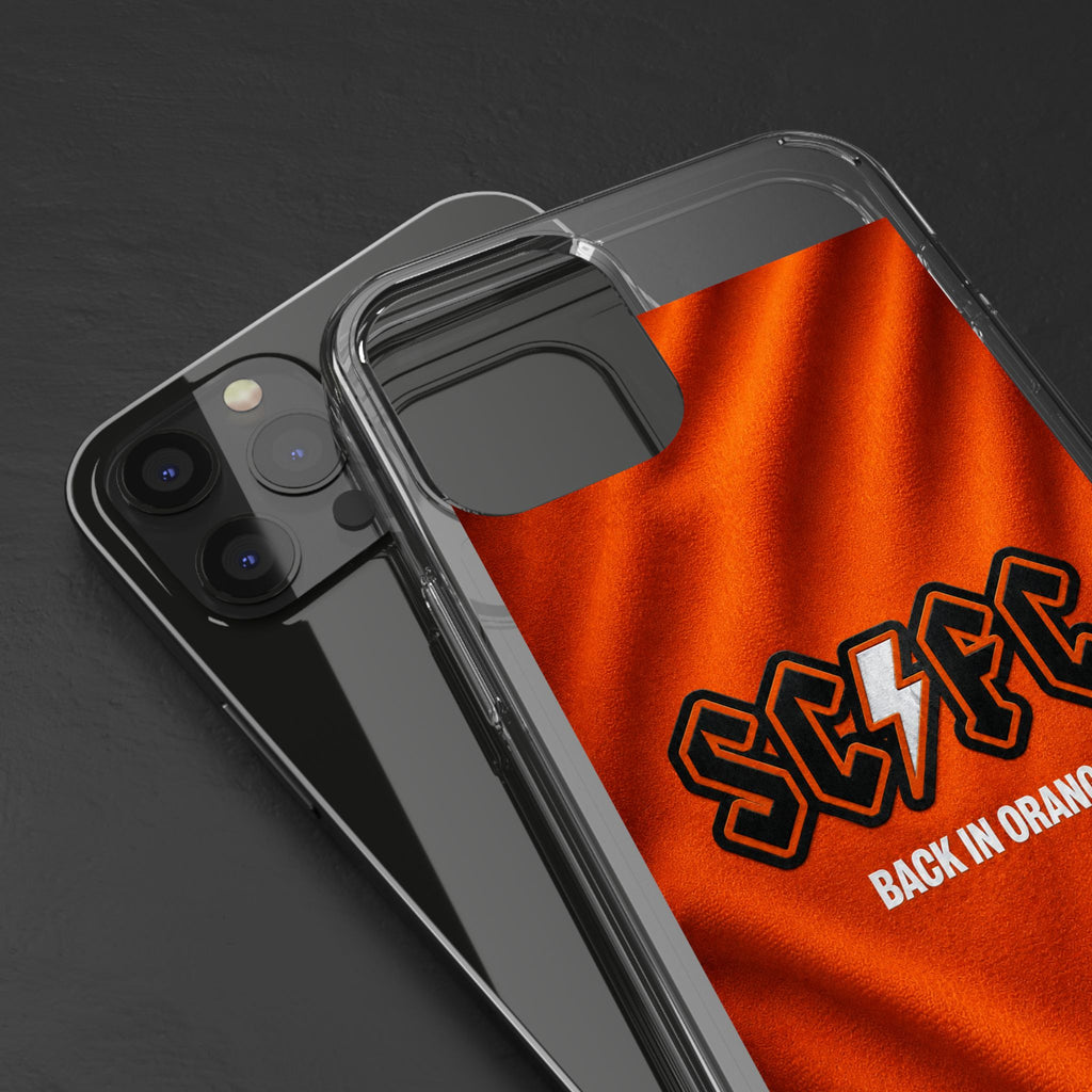 Salford CIty Inspired Phone Case — 'SCFC Back in Orange' Clear Protective Cover
