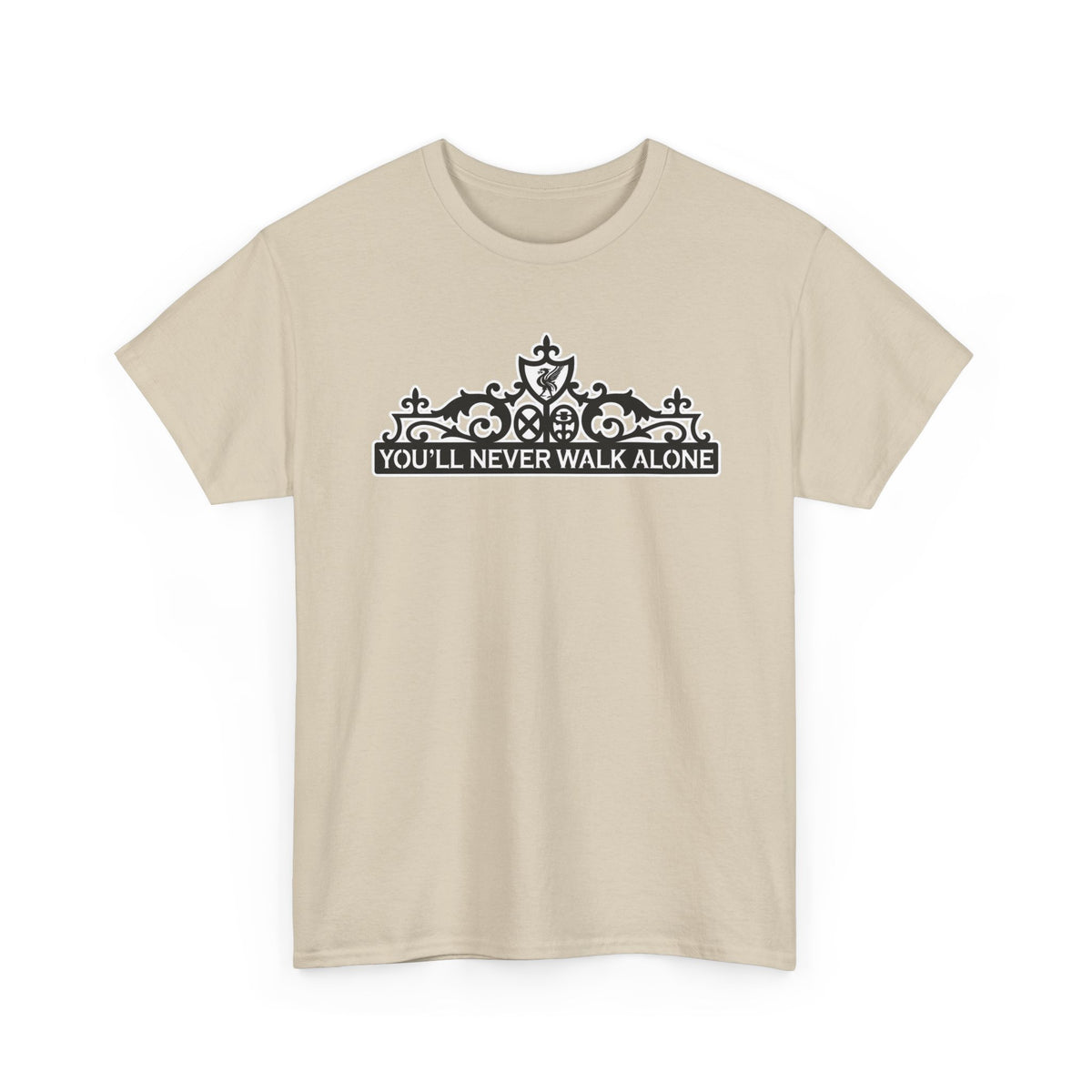 You'll Never Walk Alone T‑Shirt — Liverpool FC Crest Cotton Tee