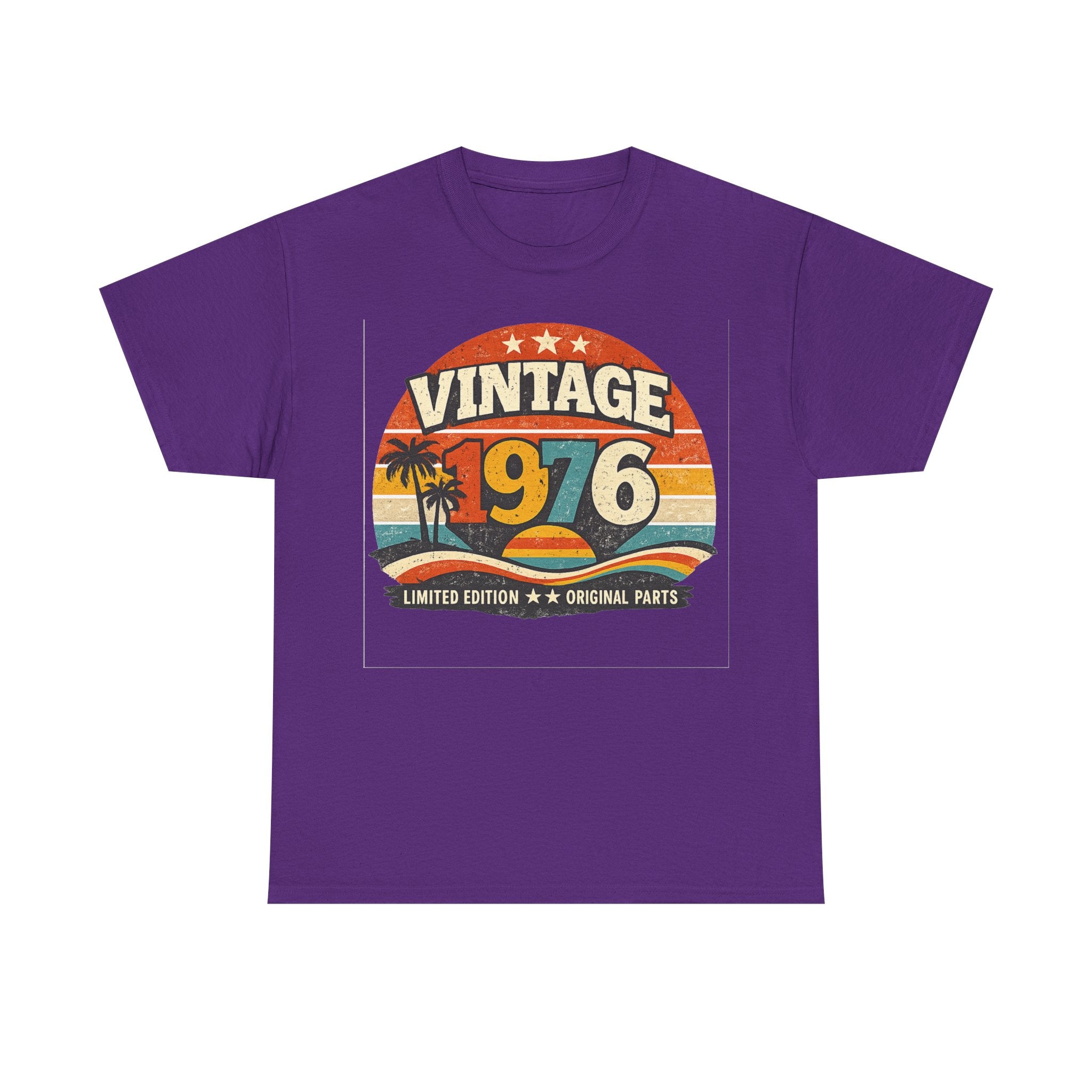 Vintage 1976 T-Shirt — Retro Beach Graphic "Vintage 1976" Birthday Tee