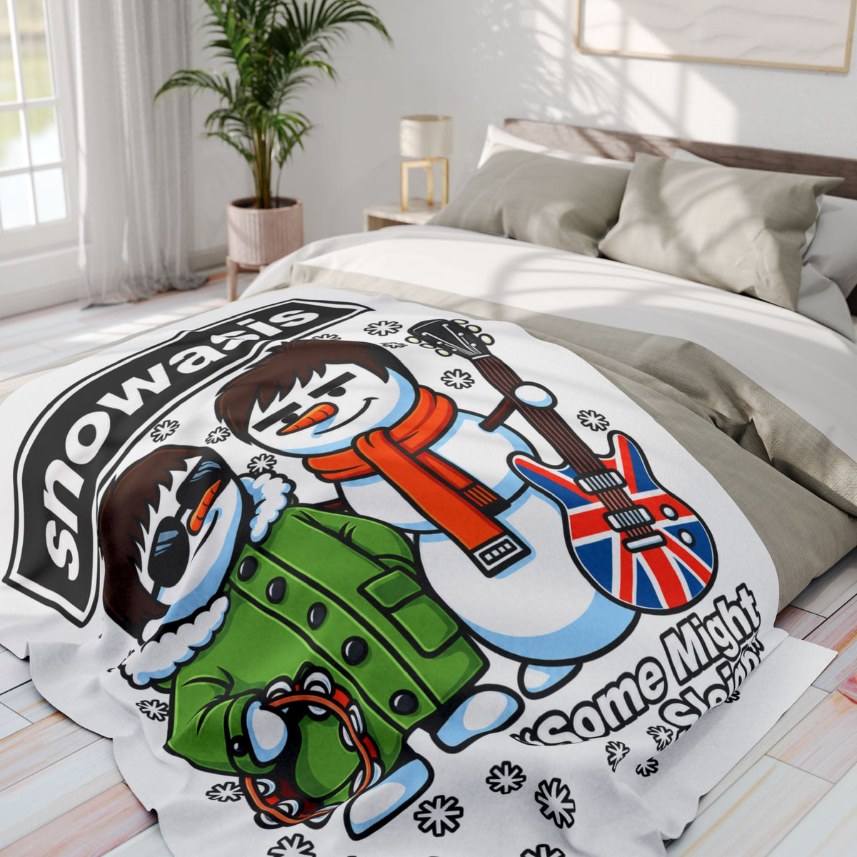 Snowasis 'Some Might Sleigh' #Oasis Inspired Arctic Fleece Blanket