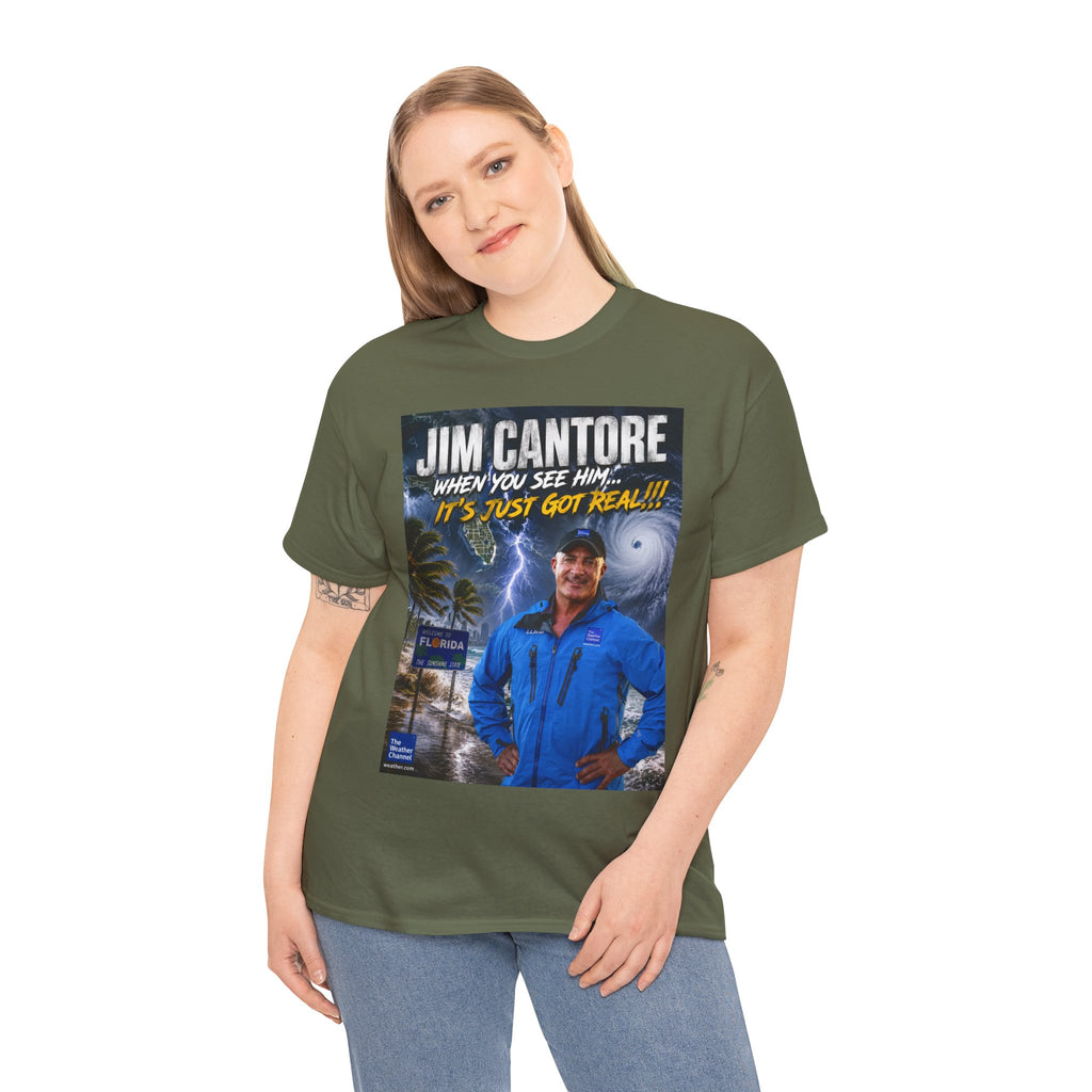 Jim Cantore "It's Just Got Real" Hurricane T-Shirt