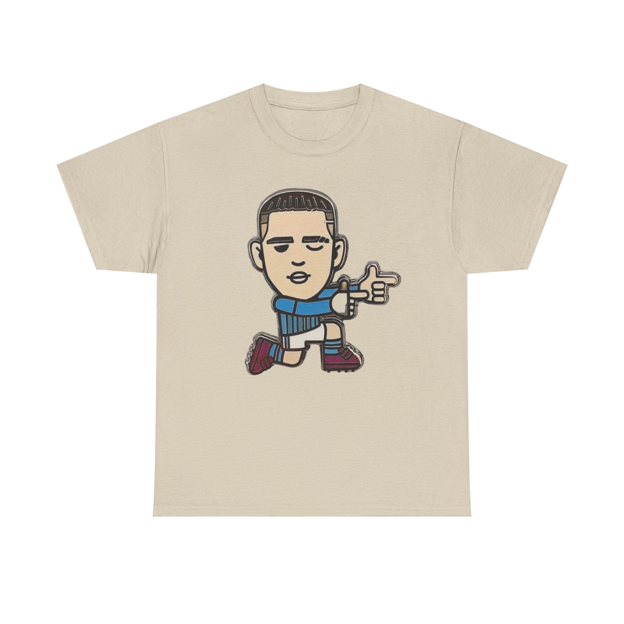 Phil Foden Cartoon Dance Pose Tee - Funky Character Graphic T-Shirt
