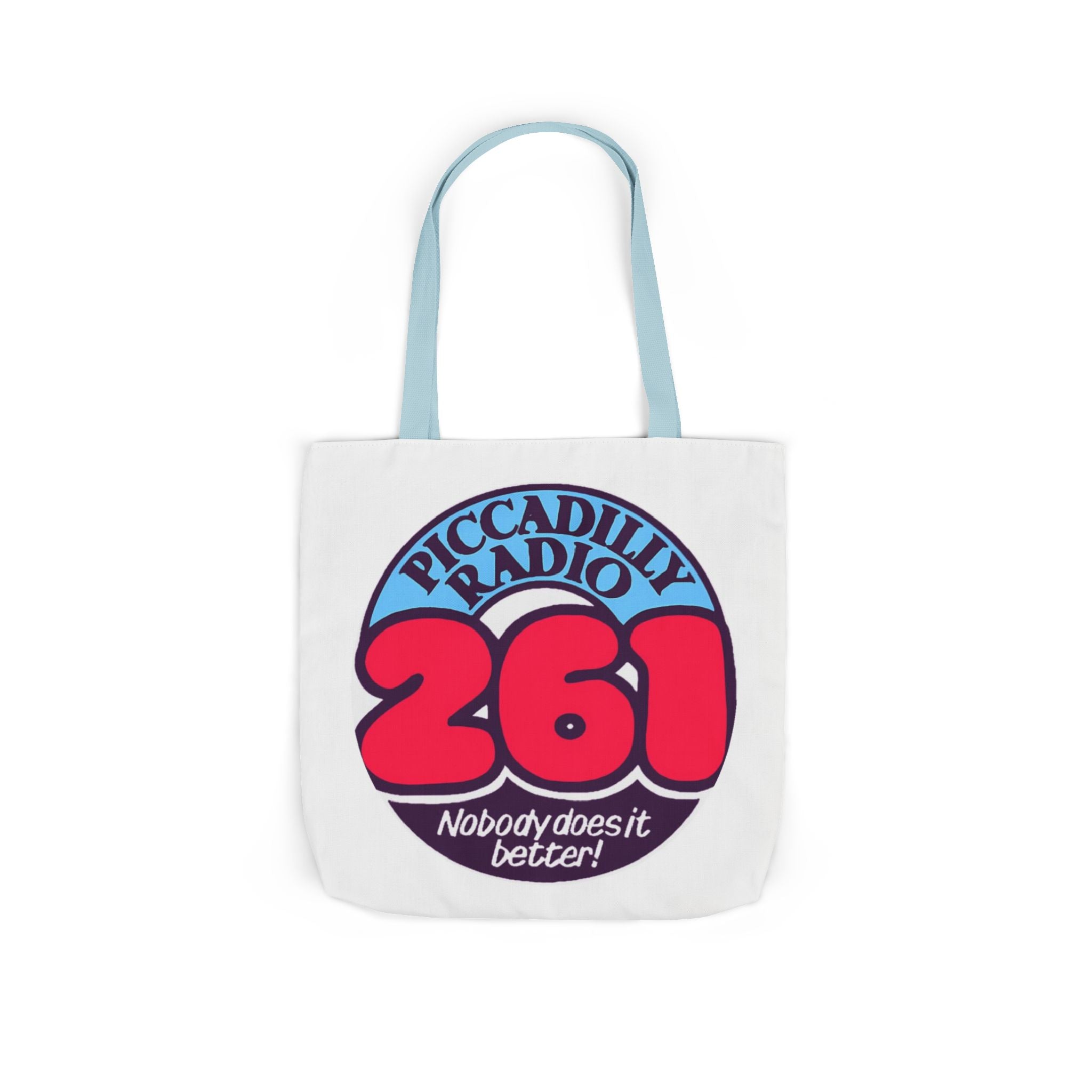 Tote Bag — Retro 'Piccadilly Radio 261' Vintage Logo Canvas Tote
