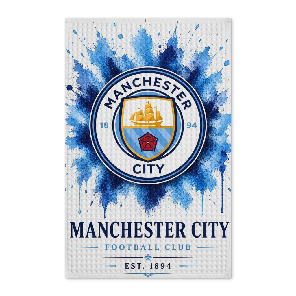 Manchester City Waffle Tea Towel – Double-Sided Football Club Kitchen Towel