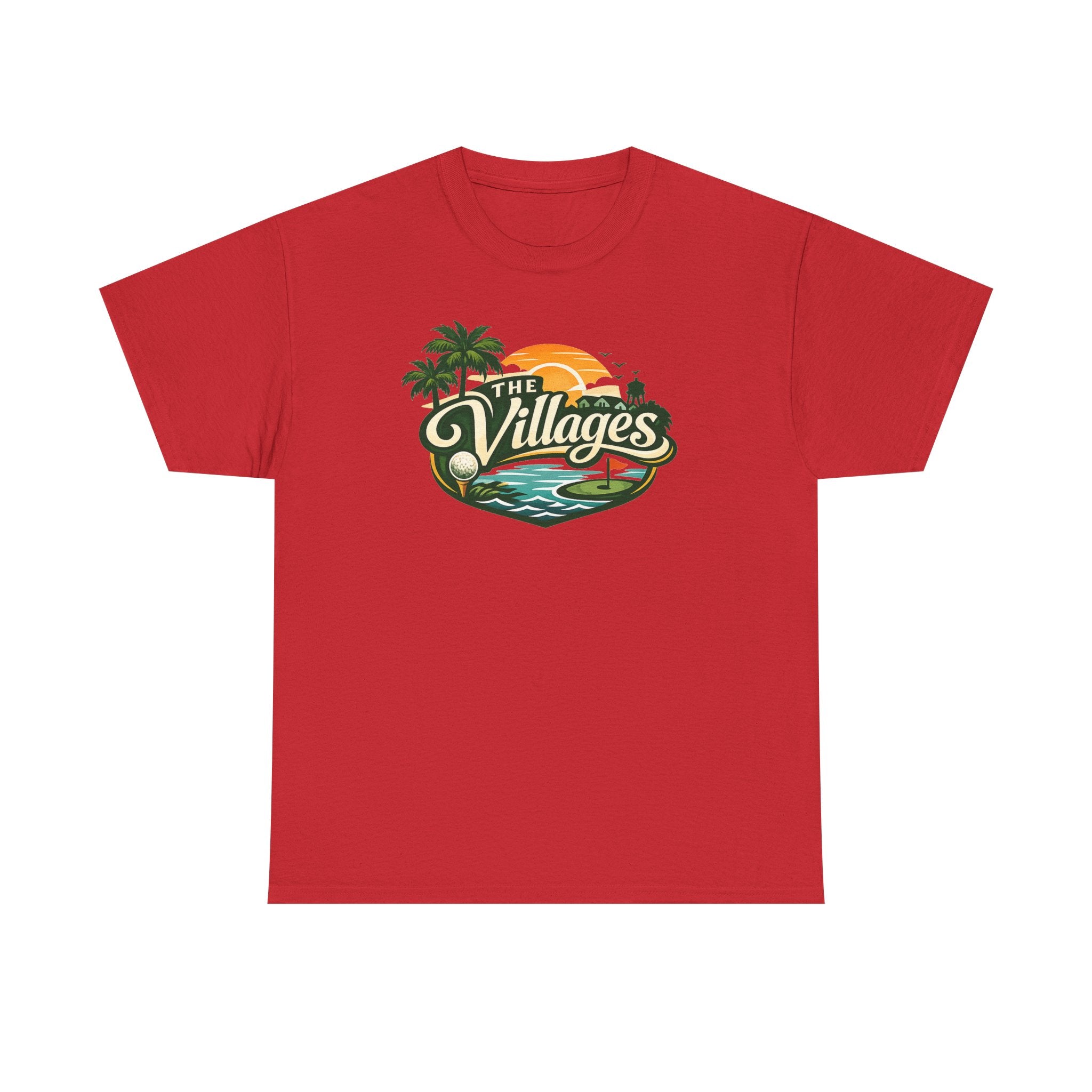 The Villages of Florida Sunset Logo Tee - Florida Palm Beach Retro T-Shirt