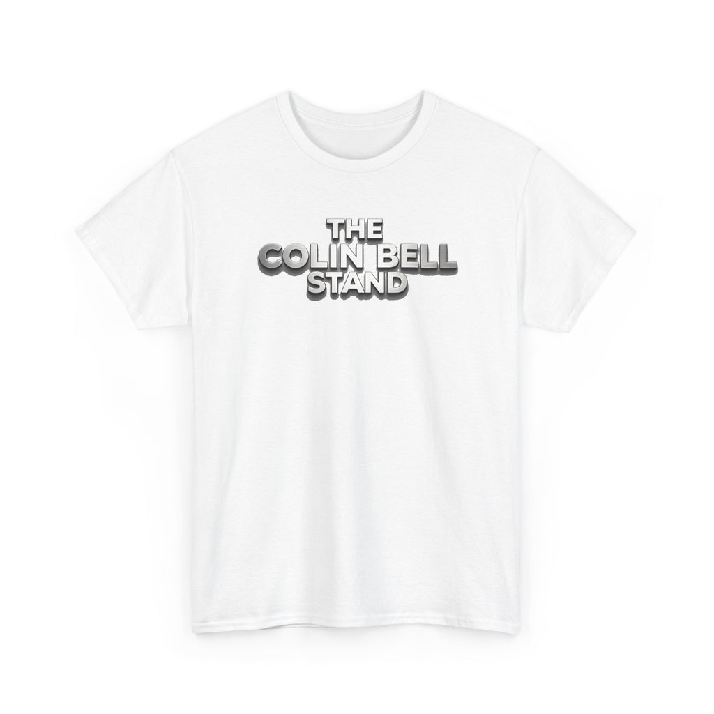T-Shirt — “The Colin Bell Stand” Retro Chrome Text Tee
