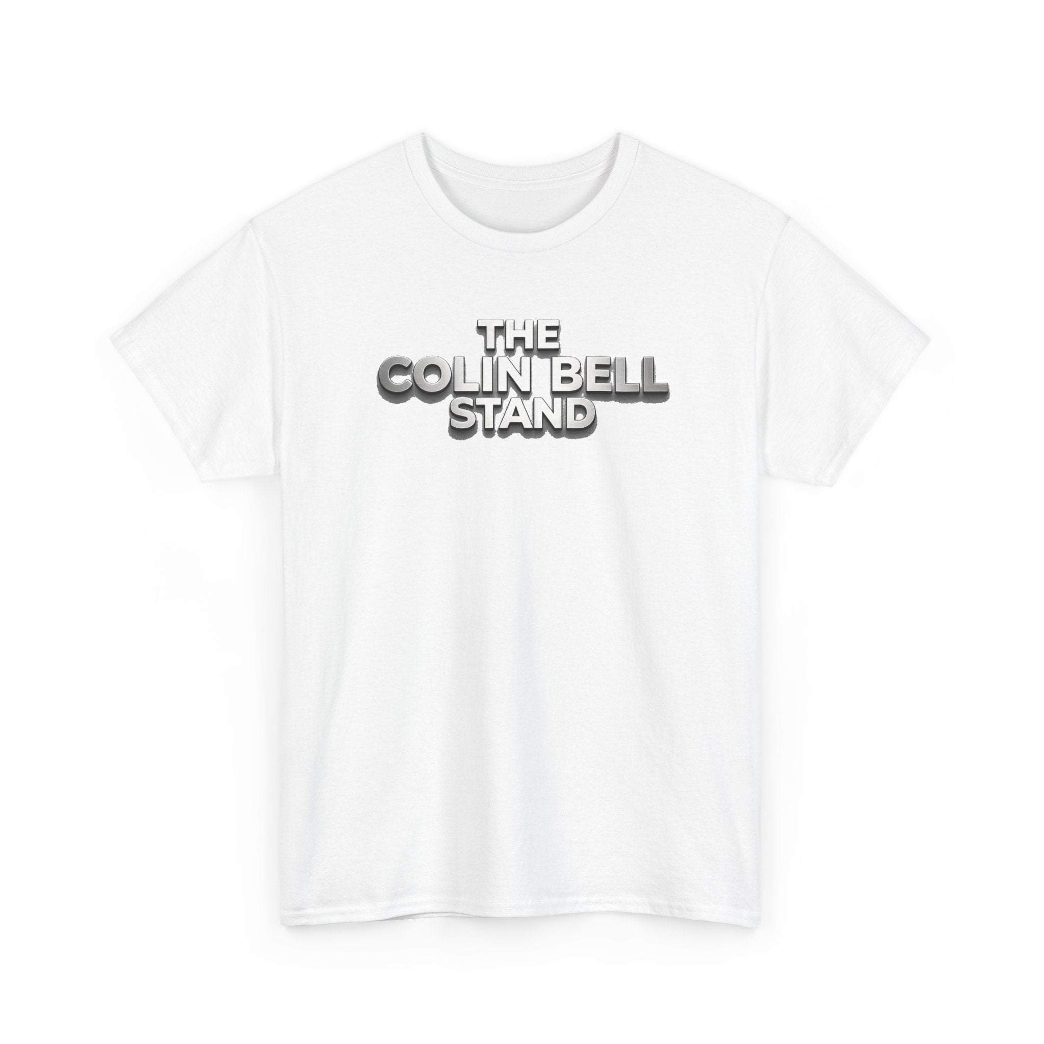 T-Shirt — “The Colin Bell Stand” Retro Chrome Text Tee