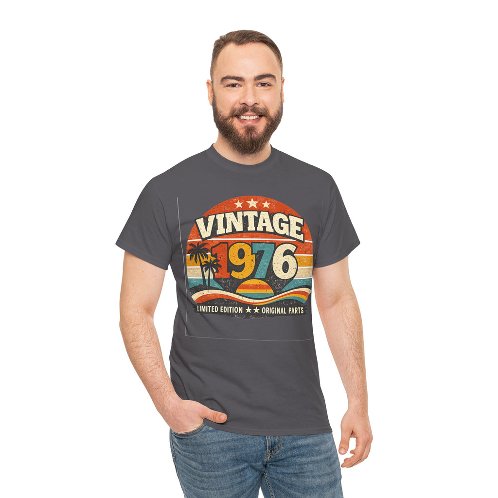 Vintage 1976 T-Shirt — Retro Beach Graphic "Vintage 1976" Birthday Tee