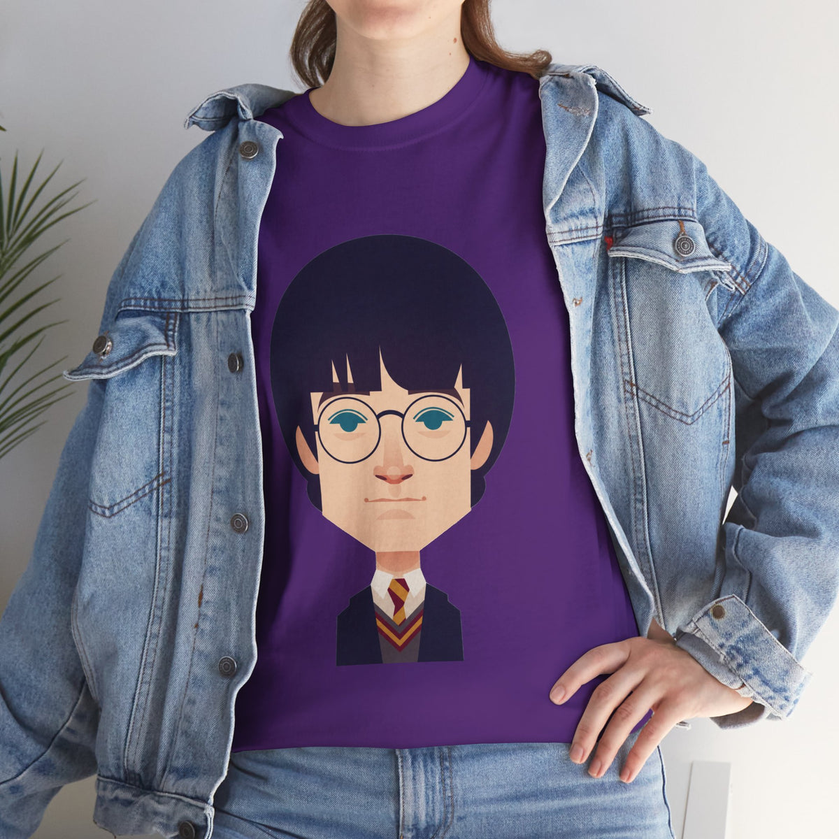 Harry Potter Wizard School Boy Cartoon Cotton T-Shirt