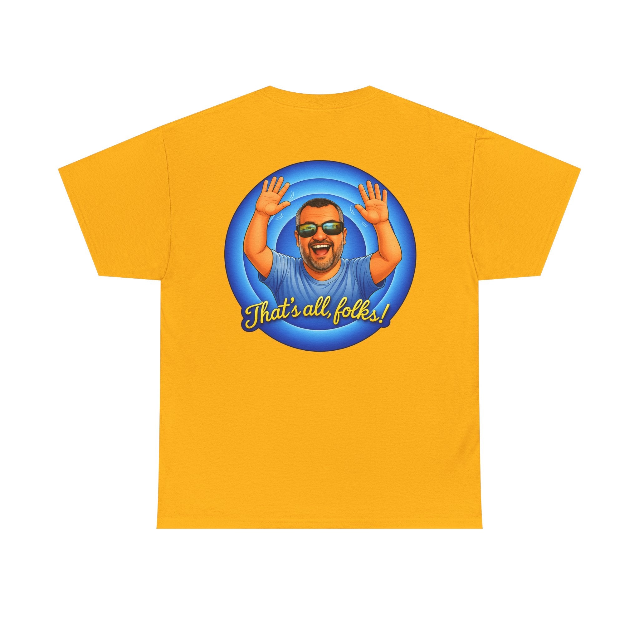 T-Shirt — "That's All, Folks!" Waving Portrait Graphic Tee