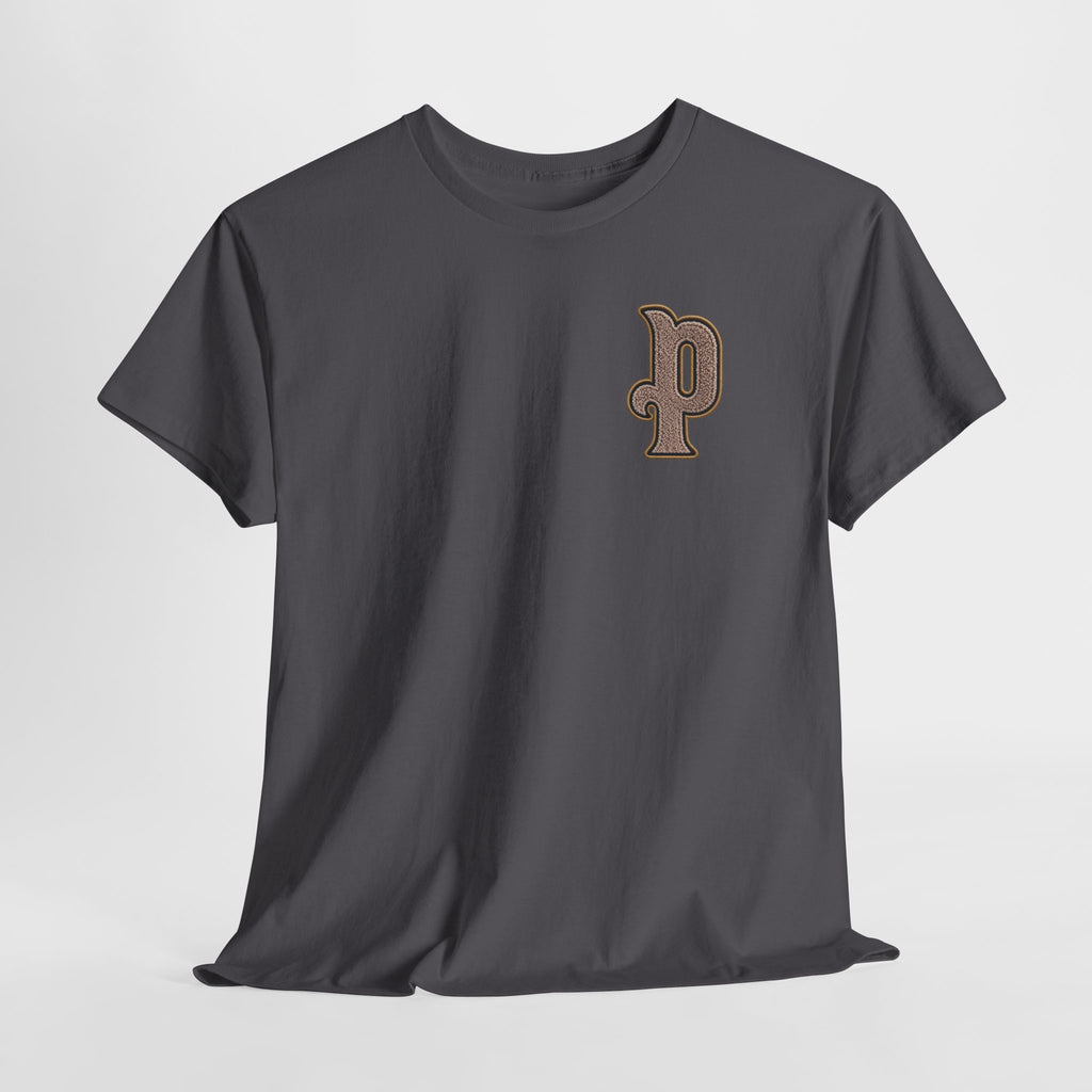 Retro 'p' Pep Inspired Manchester City Cotton Tee — Vintage Brown Monogram T-Shirt
