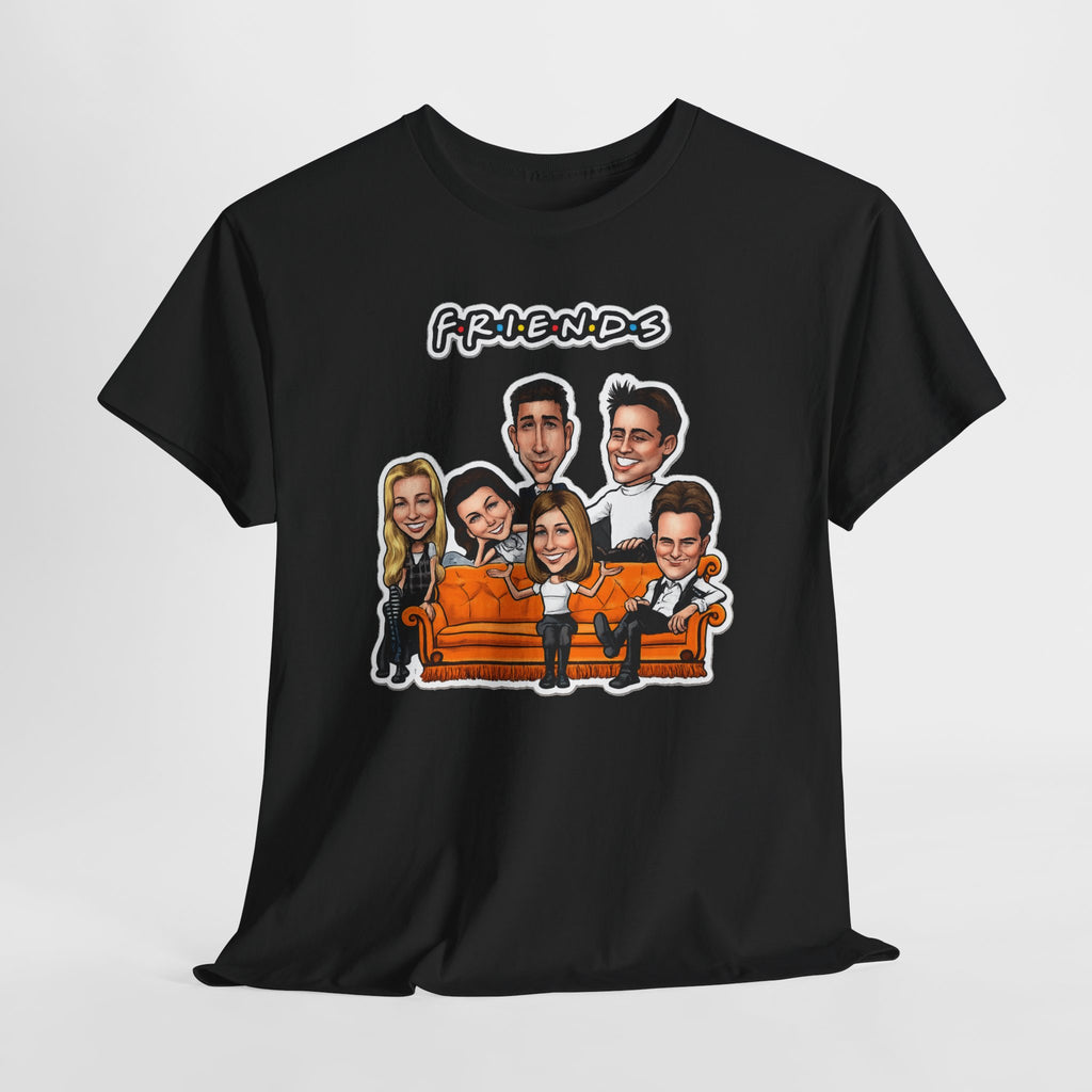Friends TV Show Cartoon Cast T-Shirt — Iconic Couch Graphic Tee