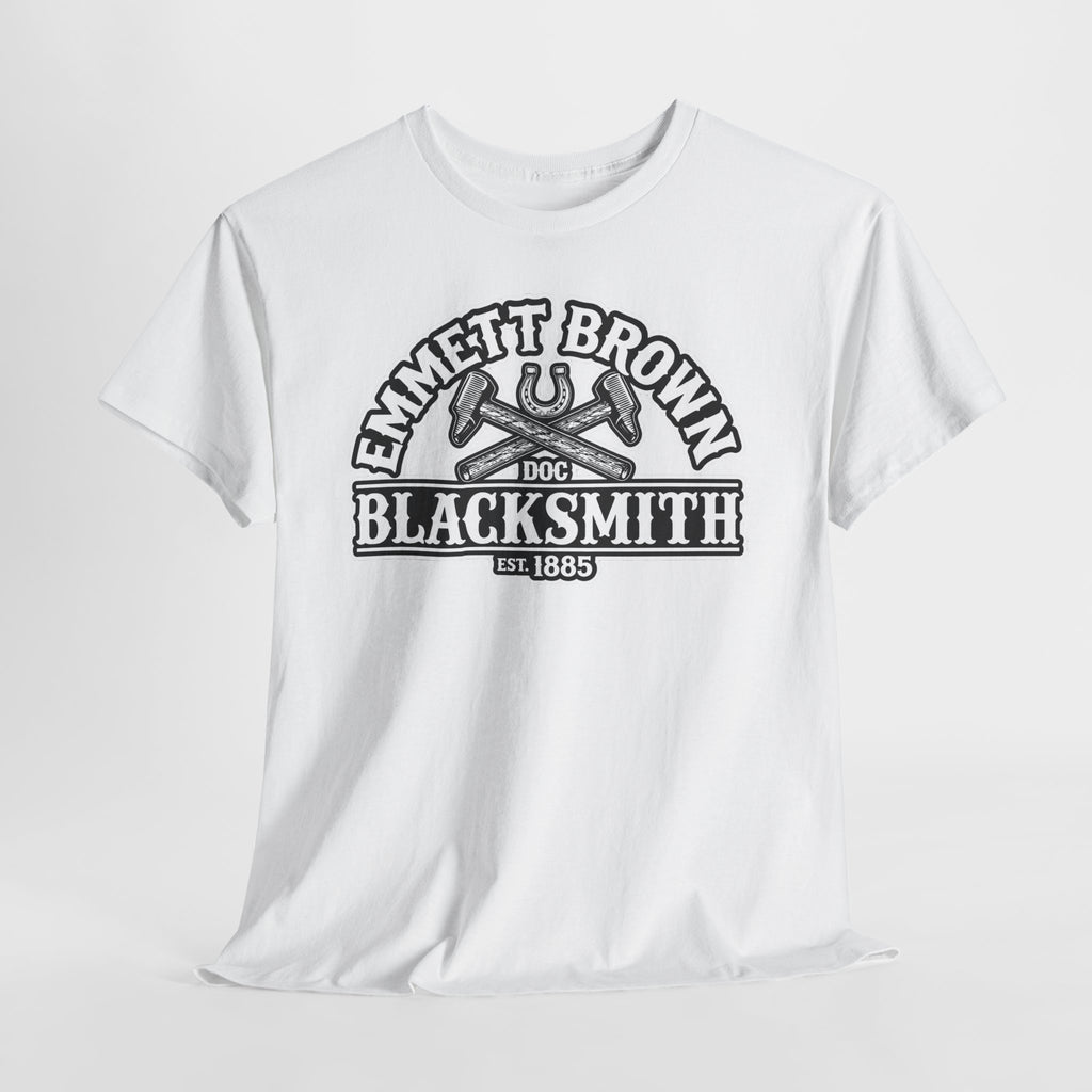 Blacksmith Emmett Brown Tee — Vintage Doc Blacksmith Graphic Shirt