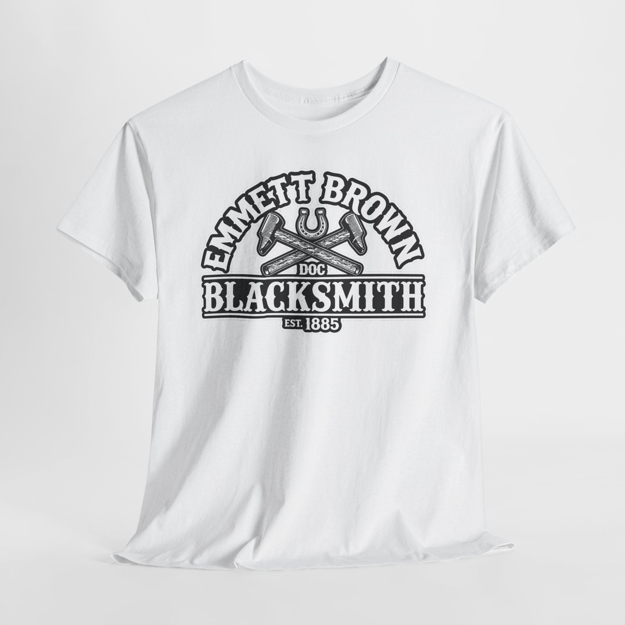 Blacksmith Emmett Brown Tee — Vintage Doc Blacksmith Graphic Shirt
