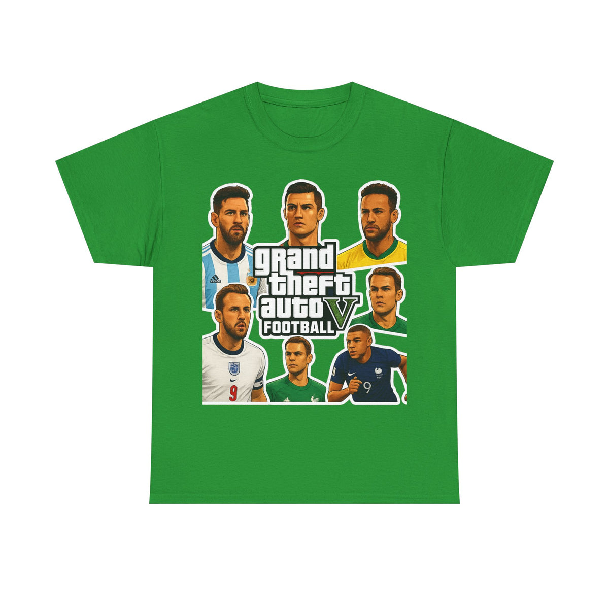 Graphic Tee — 'Grand Theft Auto V Football' Soccer Players Collage Shirt